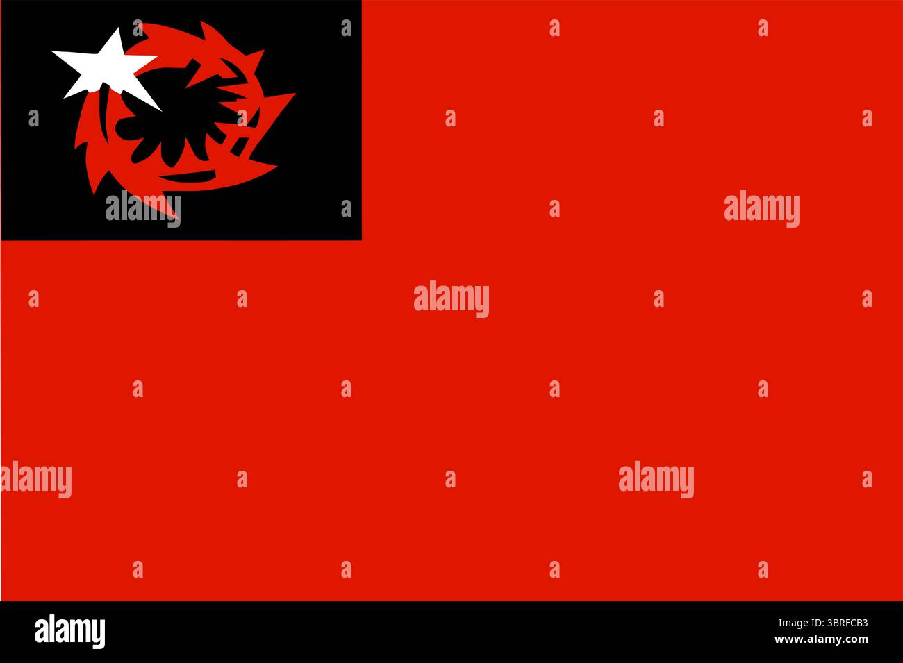 Drapeau de la Ligue de libération Buraku – illustration vectorielle du drapeau du mouvement social japonais, couleurs symboliques et design, pas de fond Illustration de Vecteur