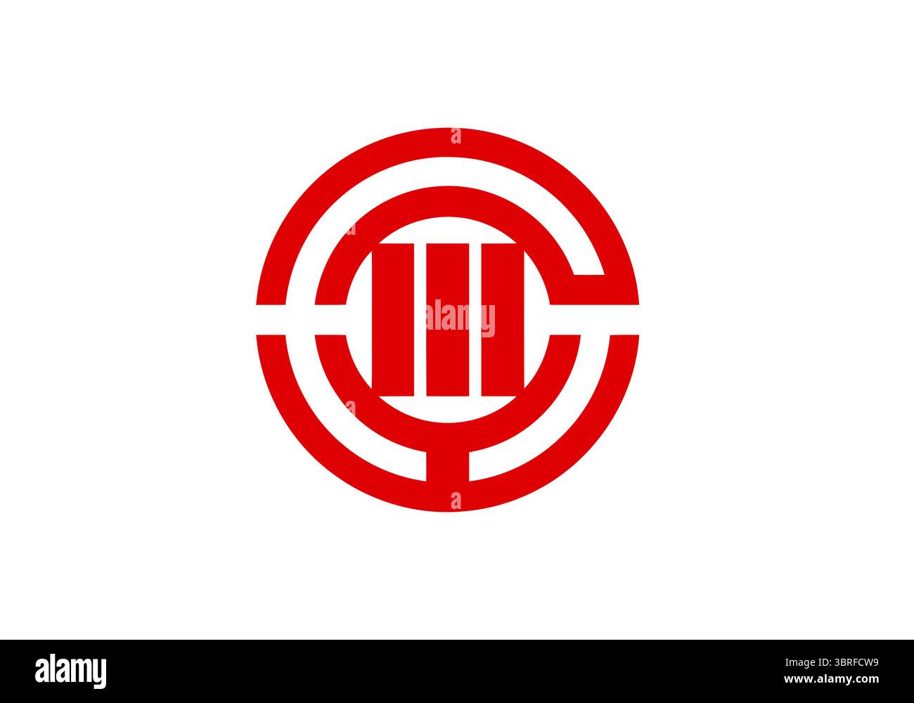 Drapeau officiel de la ville de Kawagoe, préfecture de Saitama, Japon – champ marron avec symbole stylisé de katakana カ blanc, drapeau municipal japonais, vecteur illustr Illustration de Vecteur