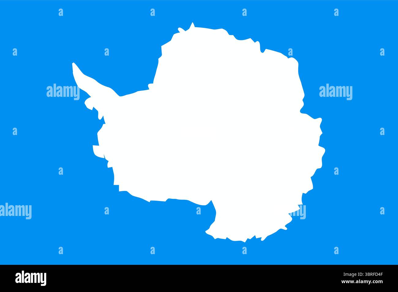 Drapeau de l'Antarctique proposé par Graham Bartram — conception conceptuelle, champ bleu avec symbole géométrique blanc, illustration vectorielle, domaine public Illustration de Vecteur