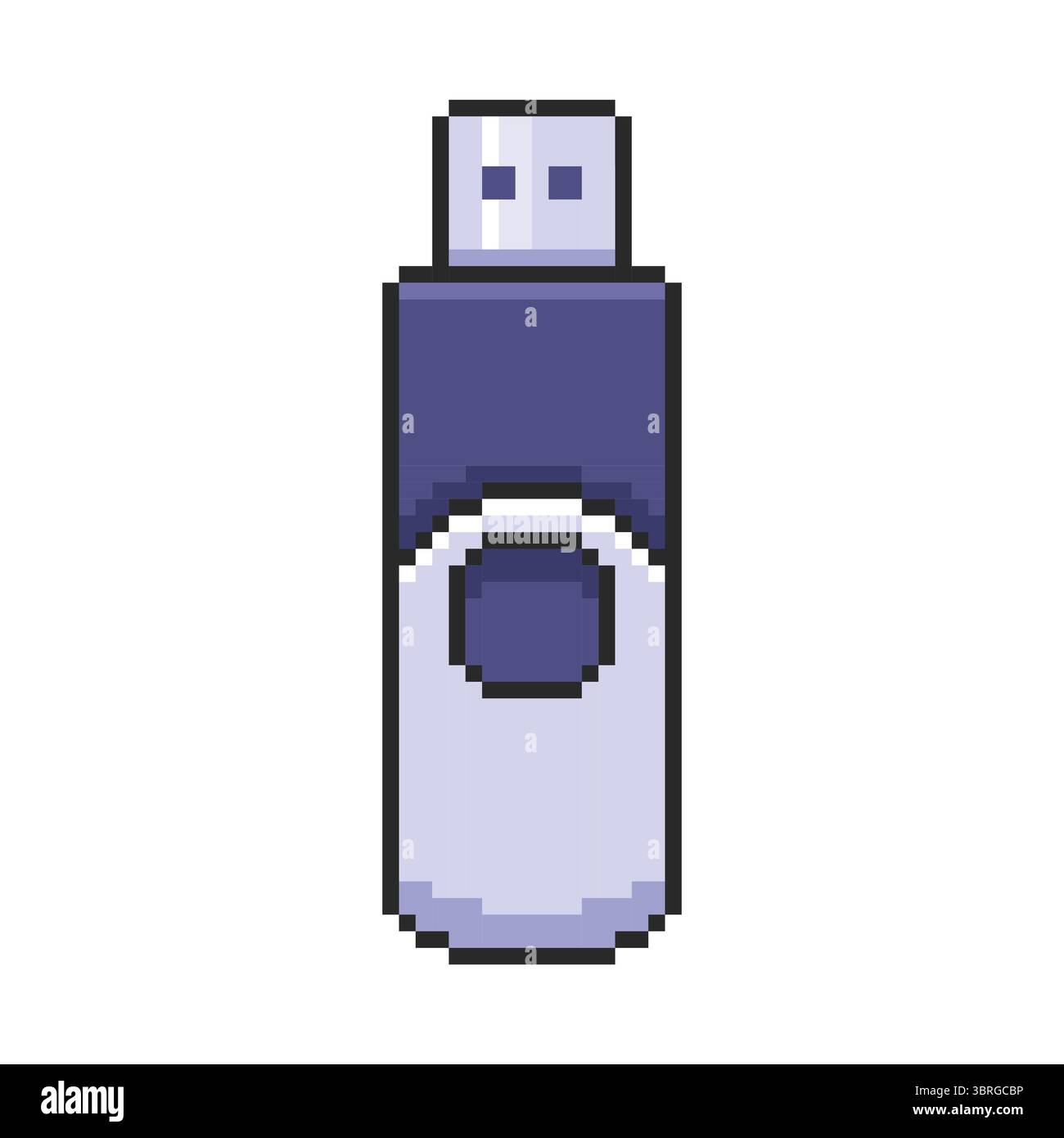 Design d'actifs de jeu Flash Drive Pixel art Illustration de Vecteur
