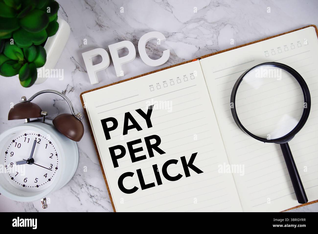 PPC - acronyme Pay per Click sur le bloc-notes, Business concept background Banque D'Images