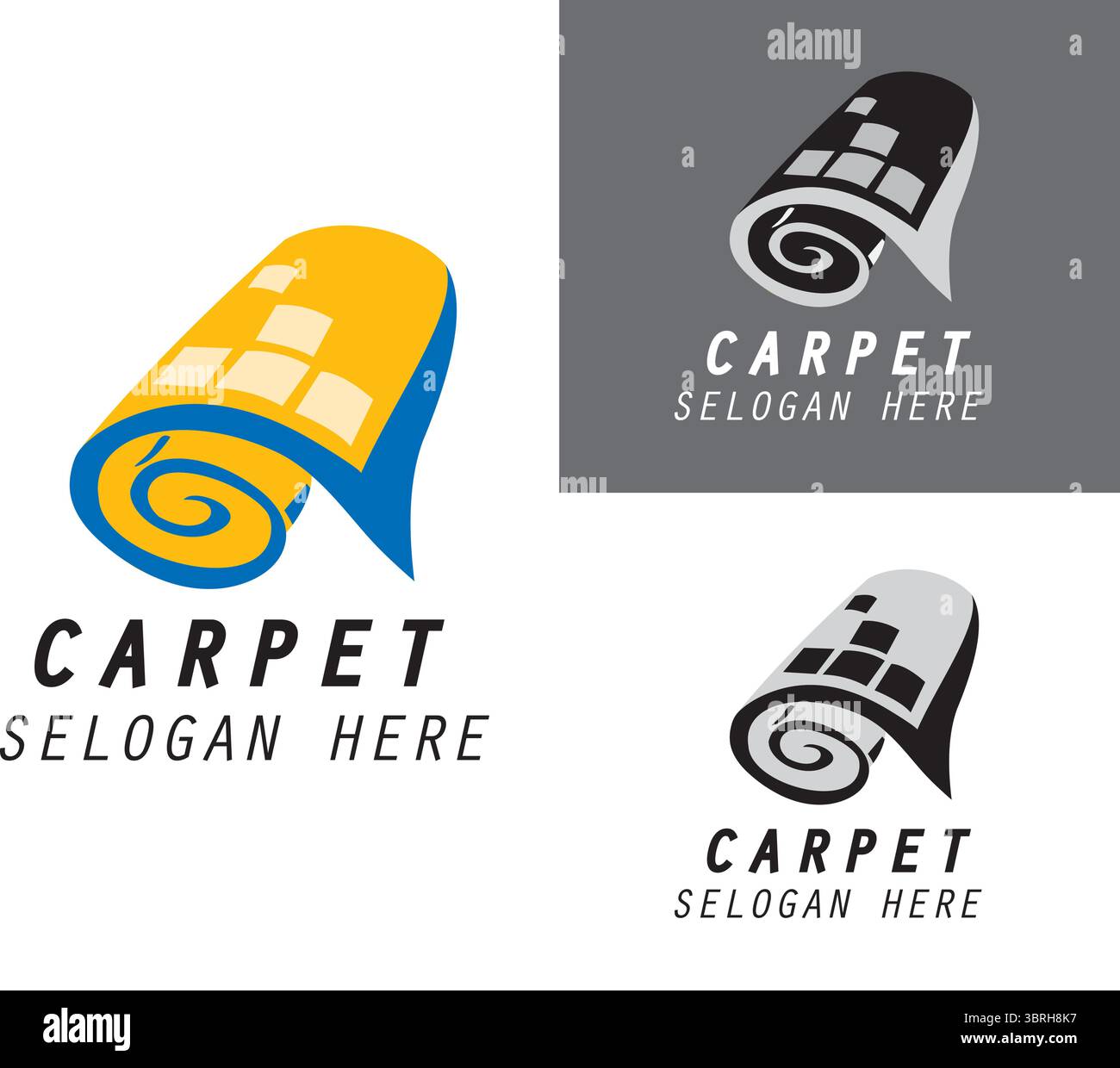 Conception vectorielle de logo de tapis Illustration de Vecteur