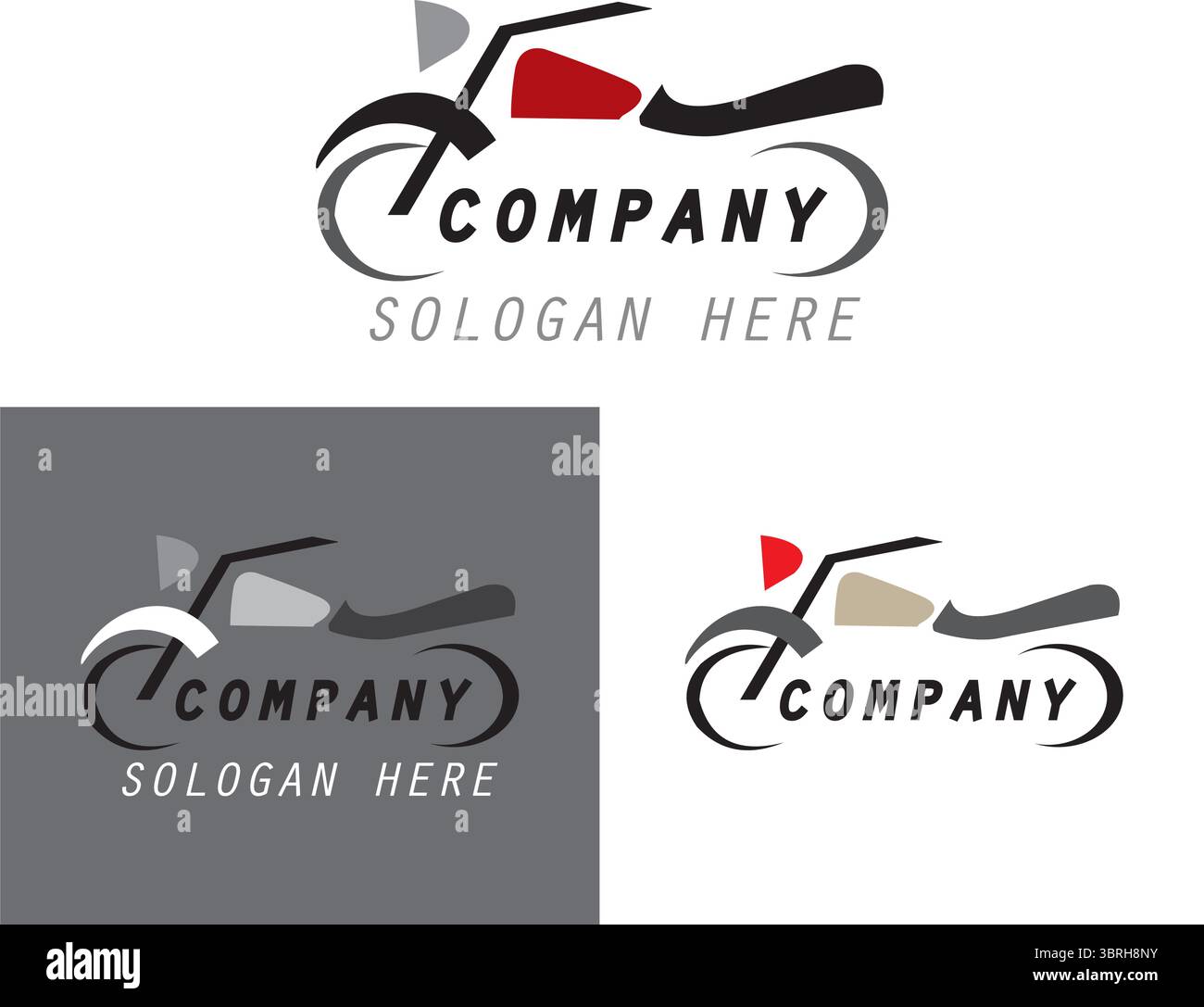 Design de logo de moto – symbole de moto moderne pour les marques automobiles et de course Illustration de Vecteur