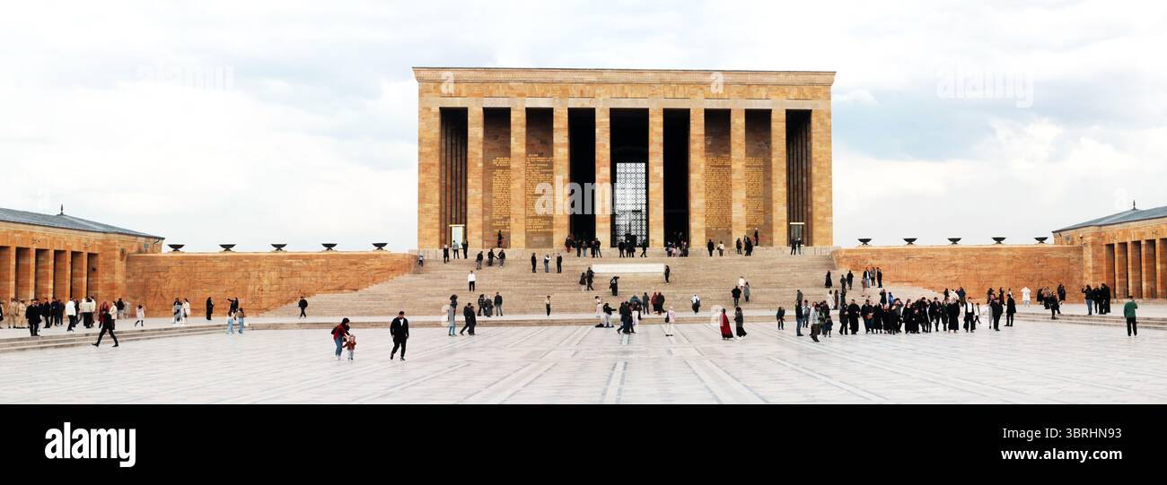 Ankara, Turquie 17.02.2025 le mausolée de Mustafa Kemal Ataturk, le fondateur de la République de Türkiye, à Ankara, Anitkabir Banque D'Images