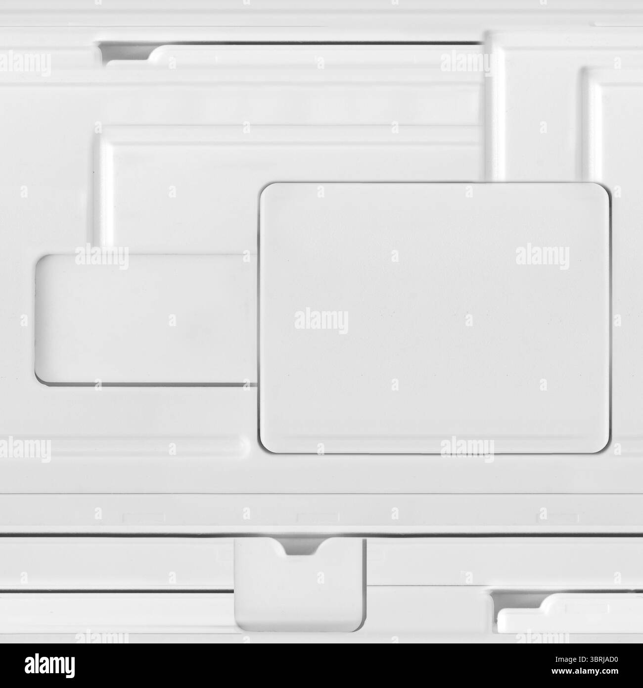 Matériau de texture de photo sans couture 4K de surface de panneau technique en plastique de couleur blanche. Banque D'Images