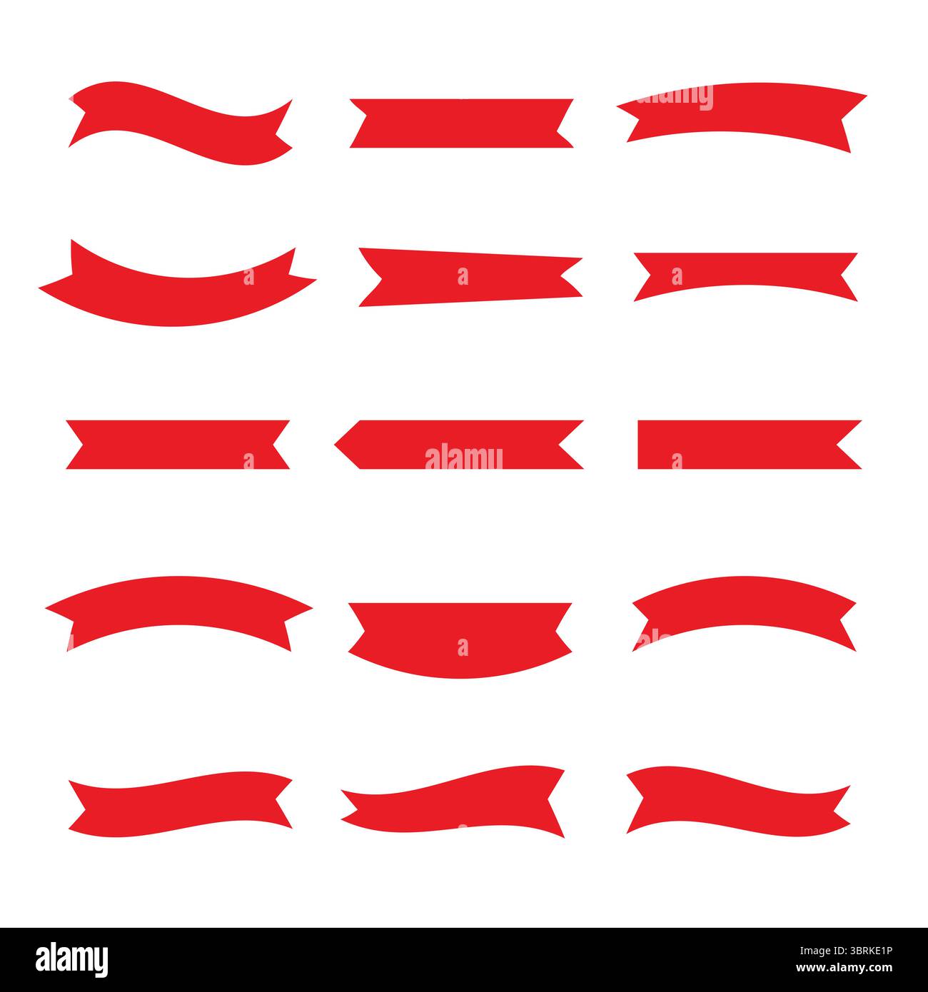 Ensemble de Red Ribbon Design - Red Scroller Design Illustration de Vecteur