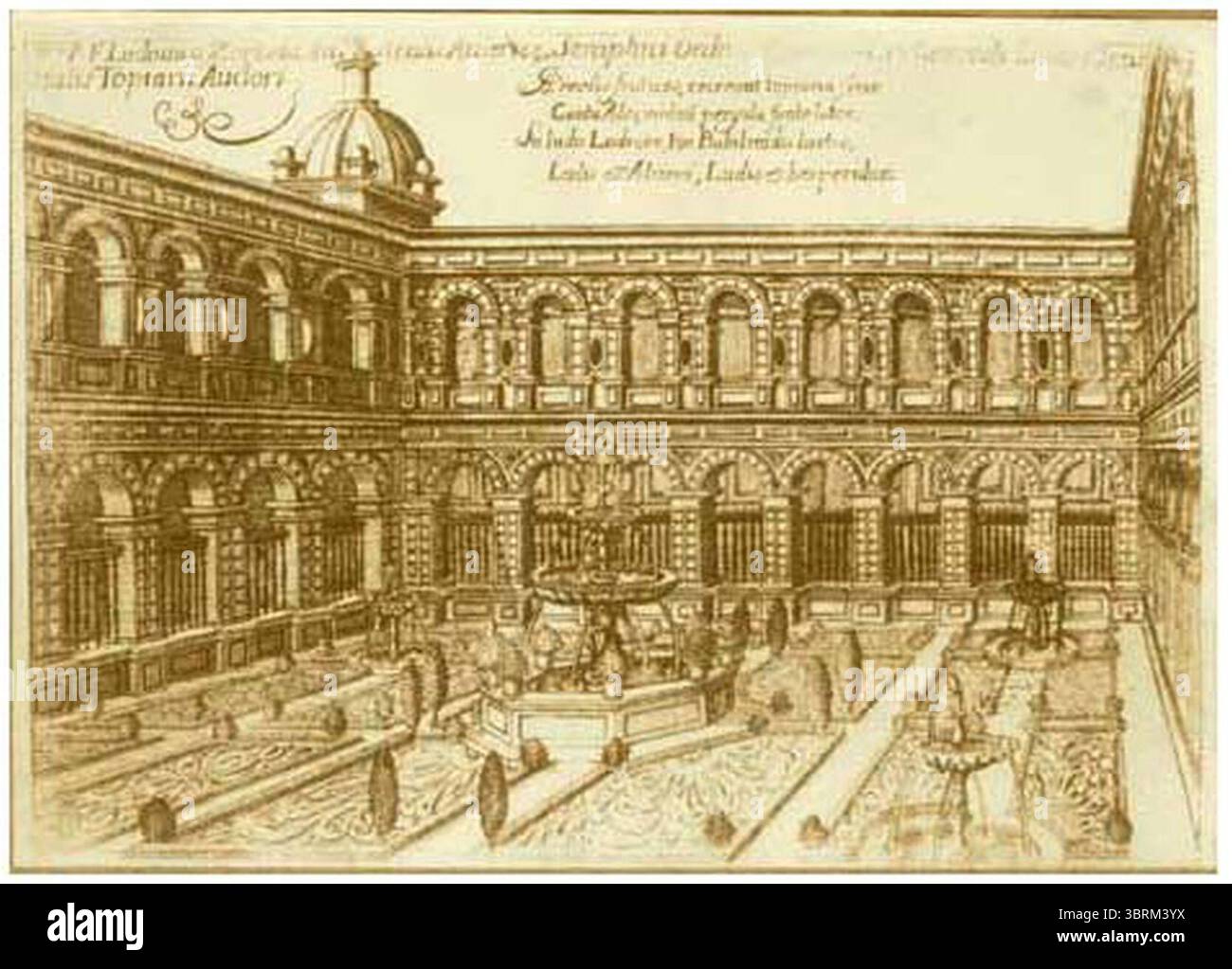 Cloître principal de la Basilique de San Francisco Lima 1673 Pedro Nolasco. Banque D'Images