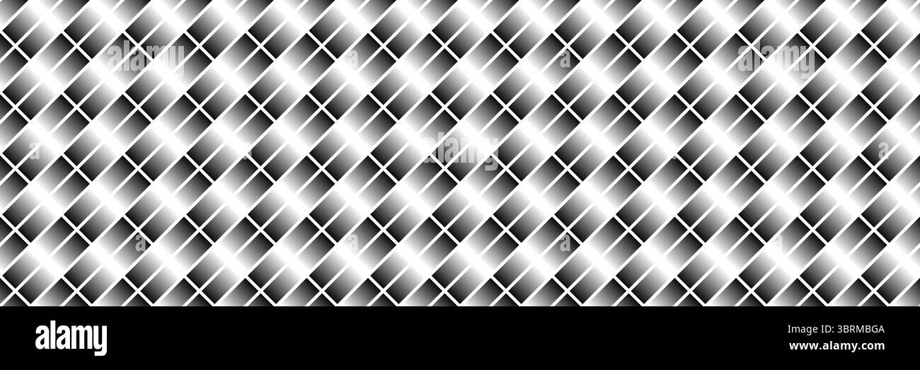 motif rectangle dégradé noir et blanc horizontal sans couture pour la conception et l'arrière-plan. Illustration de Vecteur