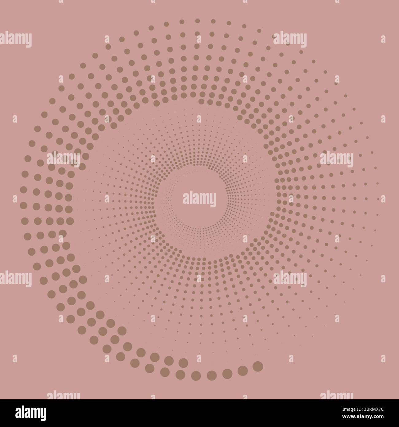 Cercles de points de mousse moka sur fond de bronzage rose. Géométrique minimaliste Élément de conception pour cadre, logo, tatouage, pages web, impressions, affiches Illustration de Vecteur
