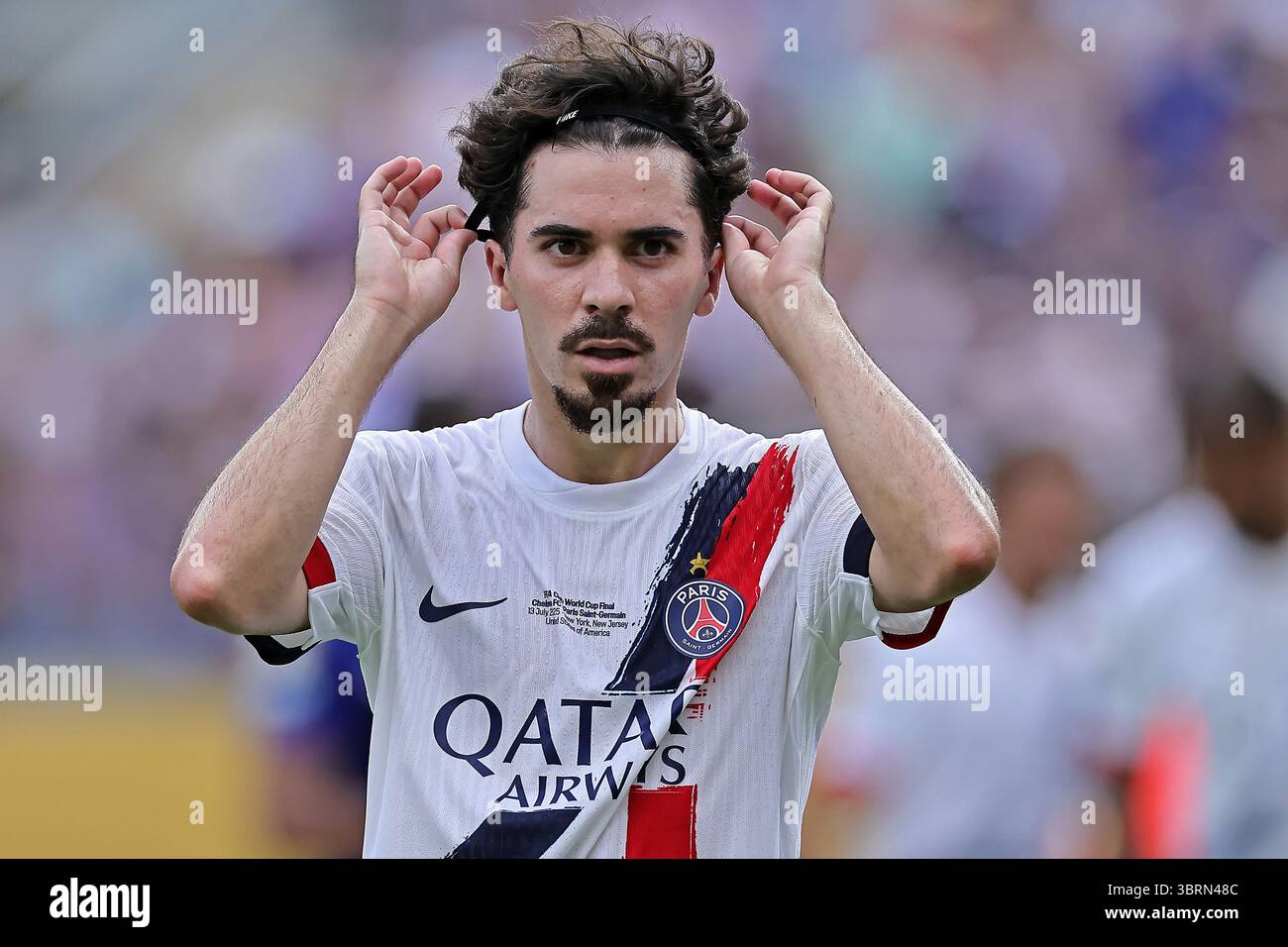 East Rutherford, États-Unis. 12 juillet 2025. Vitinha du PSG, lors du match entre le Chelsea FC et le PSG pour la finale de la Coupe du monde des clubs FIFA 2025, au MetLife Stadium à East Rutherford, États-Unis, le 12 juillet 2025. Photo : Heuler Andrey/DiaEsportivo/Alamy Live News crédit : DiaEsportivo/Alamy Live News Banque D'Images