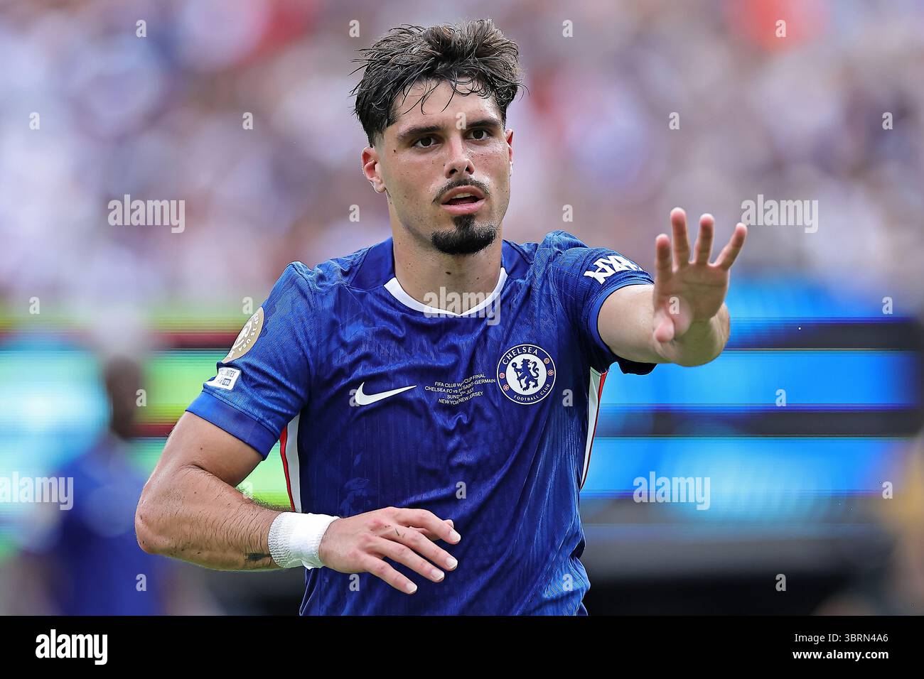 East Rutherford, États-Unis. 12 juillet 2025. Pedro Neto du Chelsea FC, lors du match entre le Chelsea FC et le PSG pour la finale de la Coupe du monde des clubs FIFA 2025, au MetLife Stadium à East Rutherford, États-Unis, le 12 juillet 2025. Photo : Heuler Andrey/DiaEsportivo/Alamy Live News crédit : DiaEsportivo/Alamy Live News Banque D'Images