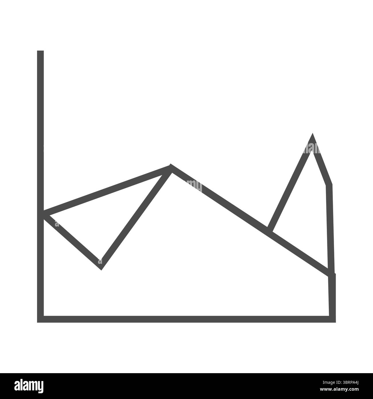 Composite numérique du graphique en aires Banque D'Images