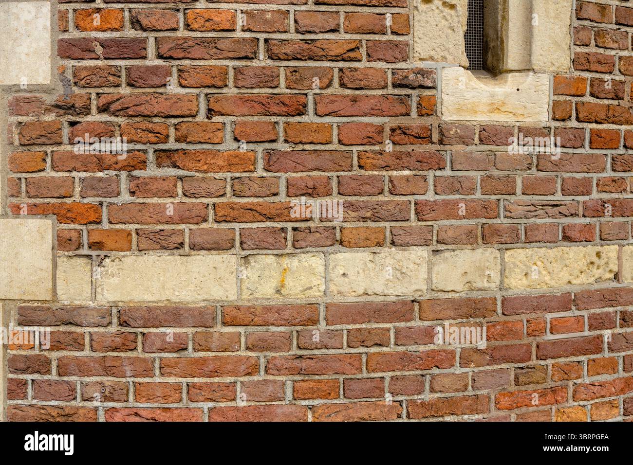 Mur de briques rouges avec grand espace de copie Banque D'Images