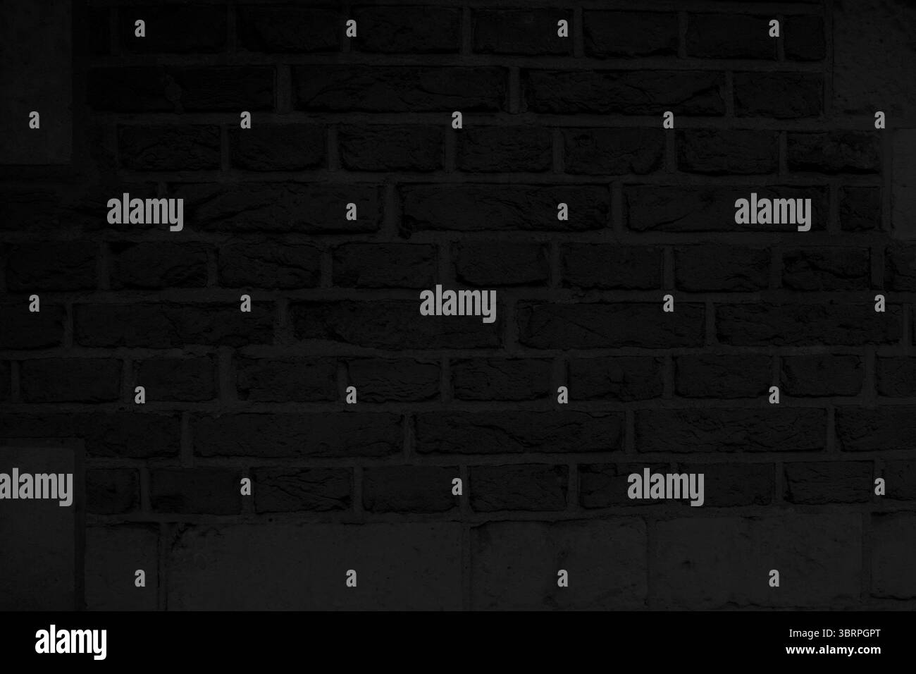 Le mur de brique et de pierre présente des lignes de mortier et une base de bloc de pierre en gros plan de conception plate Banque D'Images