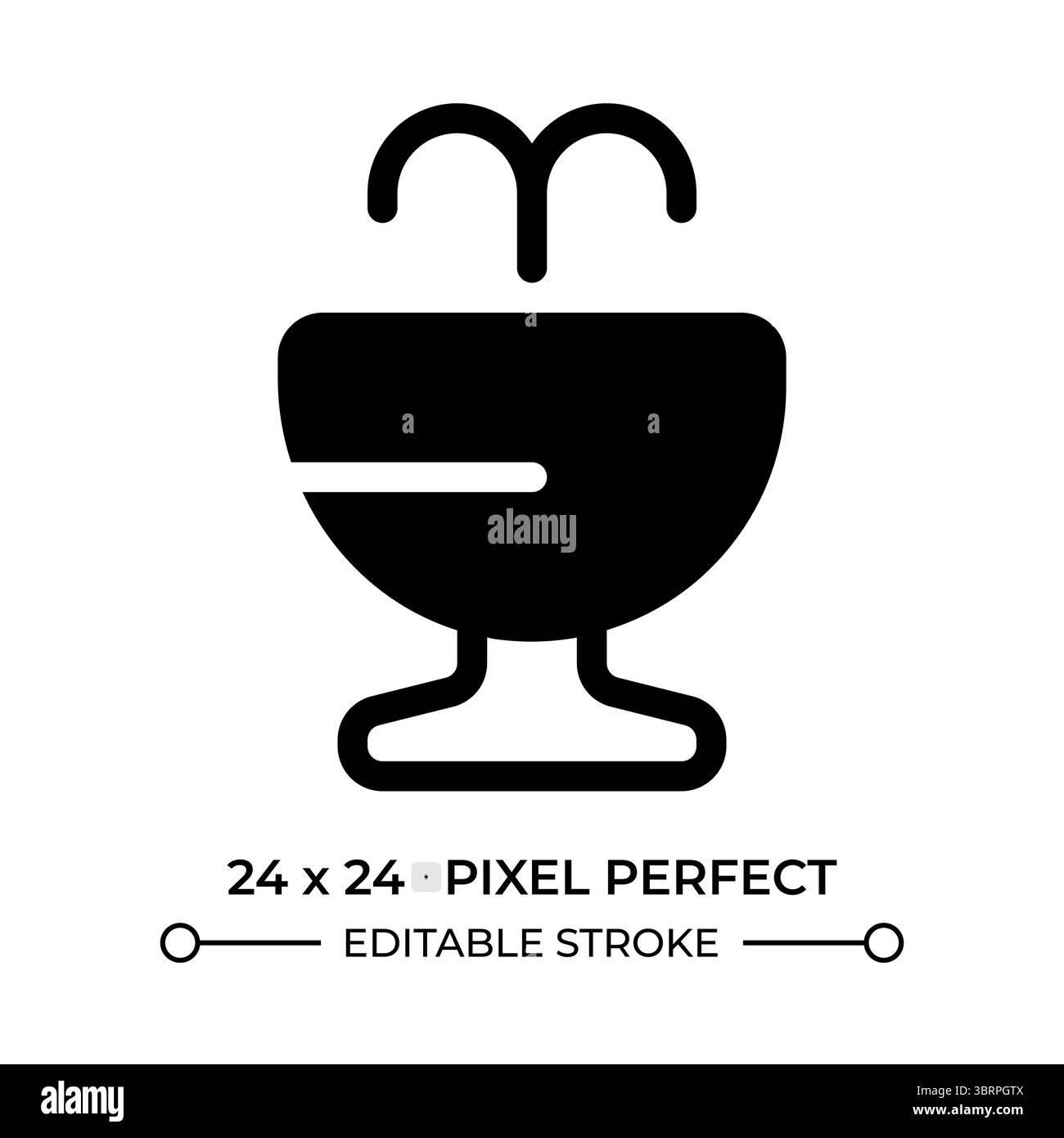 Icône de l'interface utilisateur de glyphe de fontaine d'eau publique Illustration de Vecteur