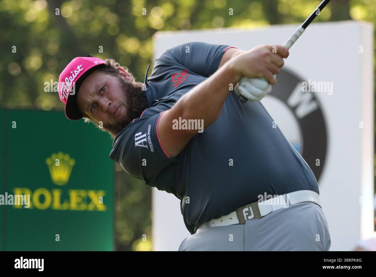 Andrew Johnston, 17e trou ​The BMW PGA Championship 2017 a eu lieu du 25 au 28 mai 2017 au Wentworth Club de Virginia Water, Surrey, Angleterre. Banque D'Images