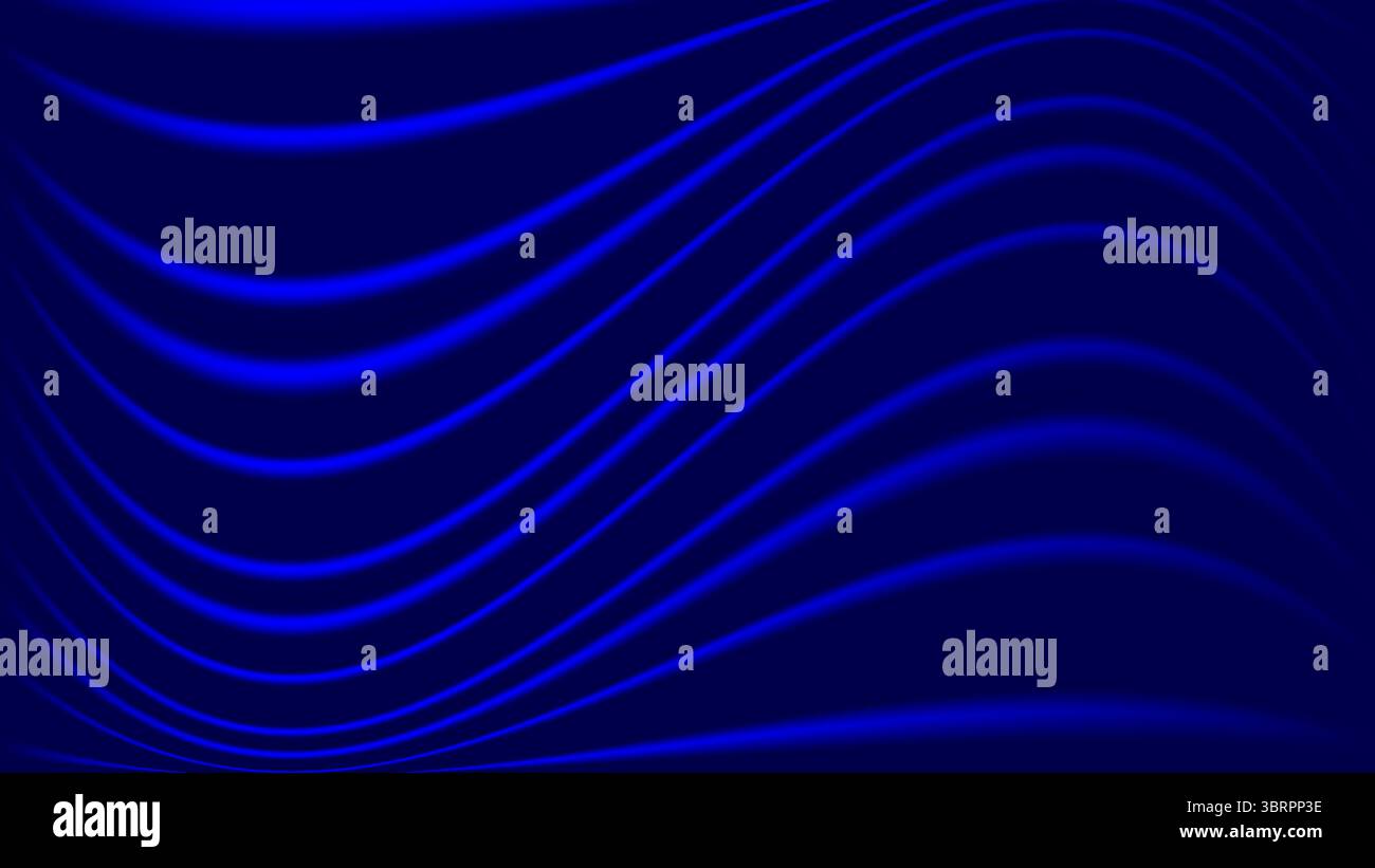 Fond de vagues bleu profond - Design ondulé abstrait pour une sérénité moderne Illustration de Vecteur