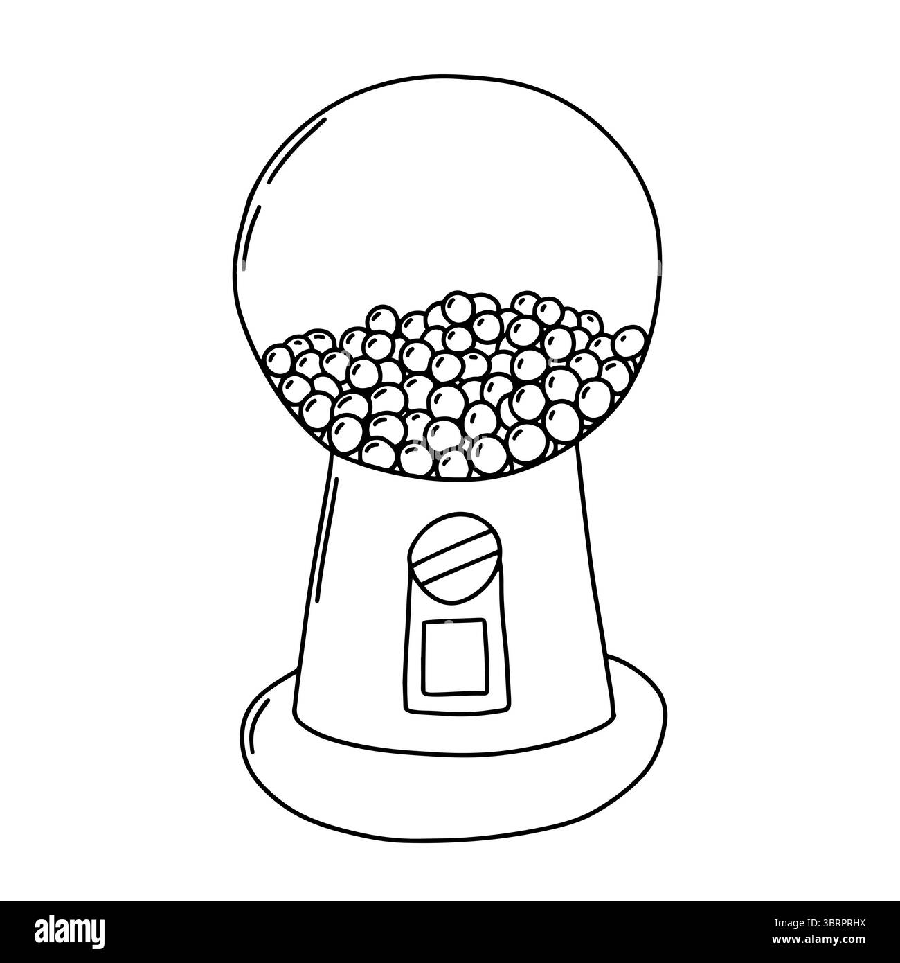 Gumball machine vecteur doodle dessiné à la main Illustration de Vecteur