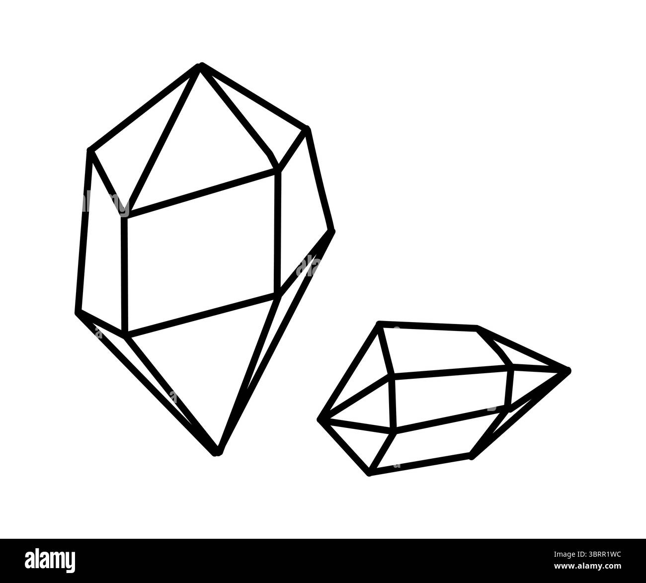 Valentines Day thème doodle Vector icône de forme de diamant isolé sur un blanc. Illustration de la ligne dessinée à la main Illustration de Vecteur