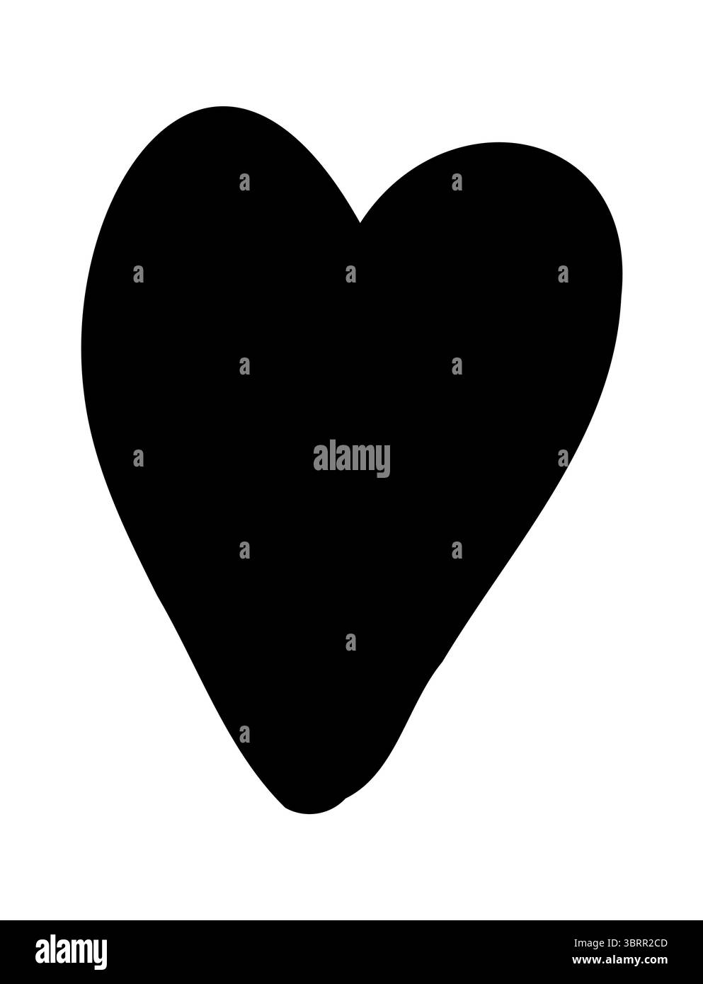 Icône de coeur de doodle dessiné à la main simple esquisse mignonne symbole d'amour amitié affection vecteur de style romantique isolé sur fond blanc pour la conception et déc Illustration de Vecteur