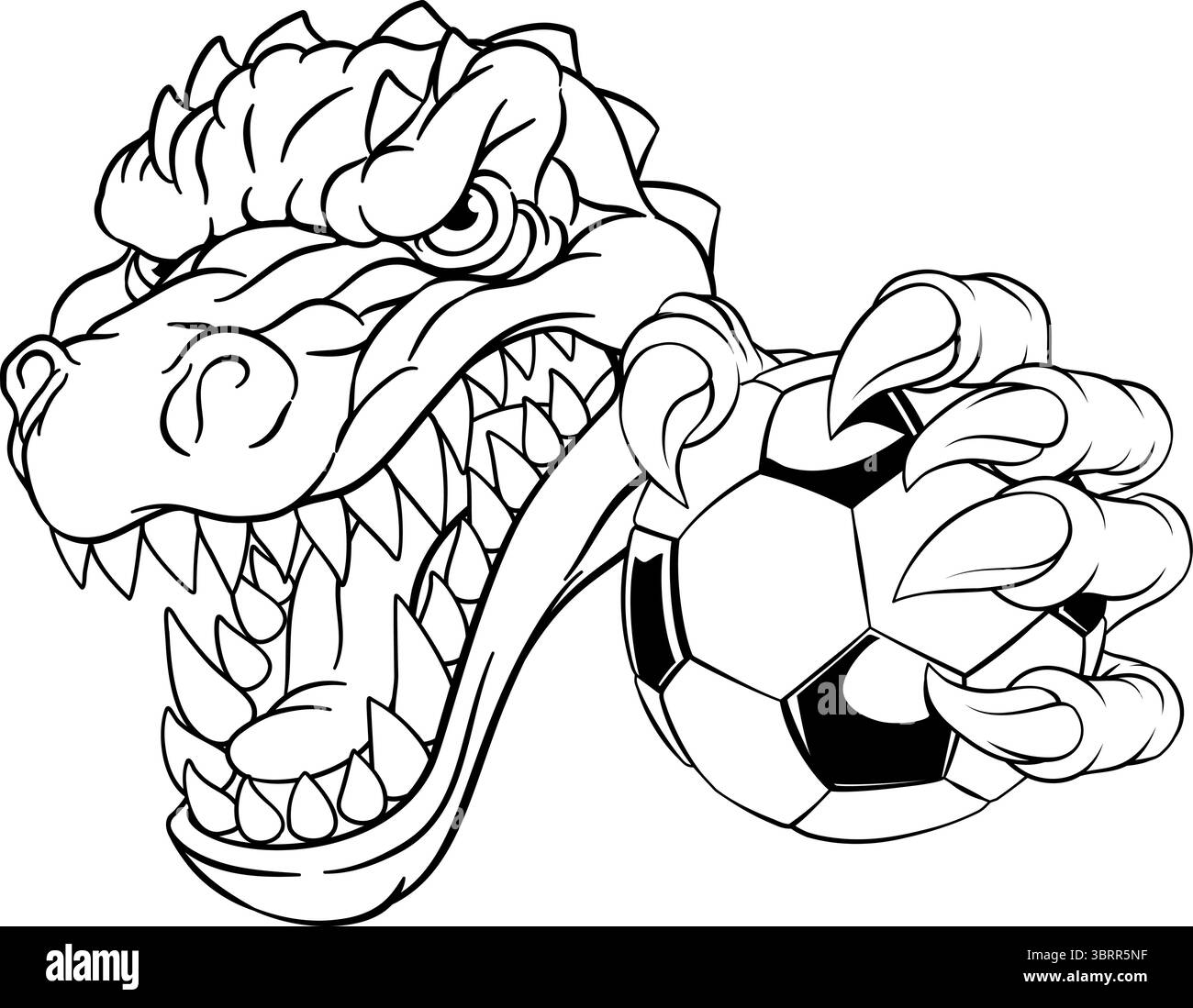 Crocodile Dinosaur Alligator Soccer Mascot Illustration de Vecteur