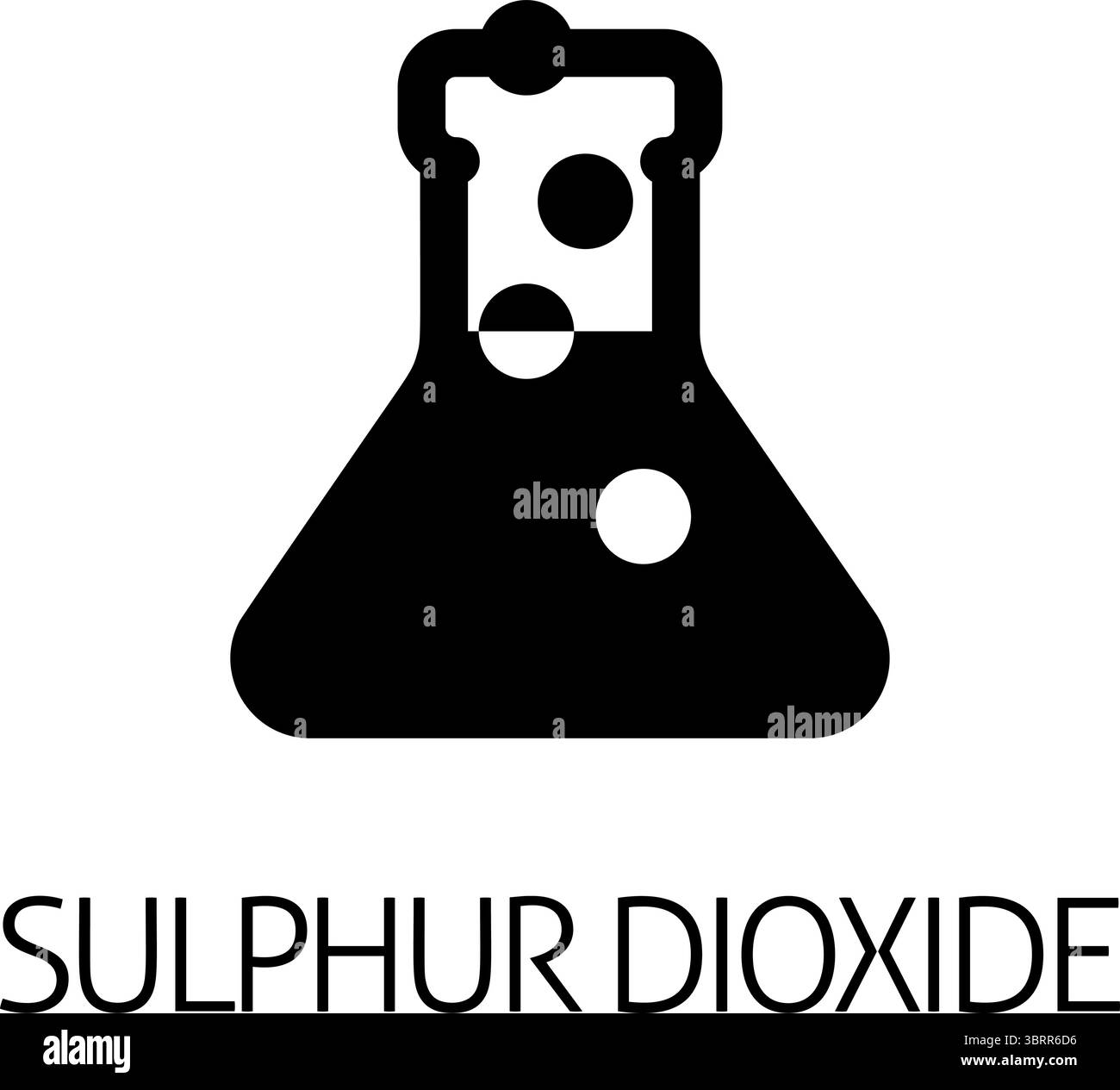 Concept d'icône de chimie du bécher en verre de laboratoire Illustration de Vecteur