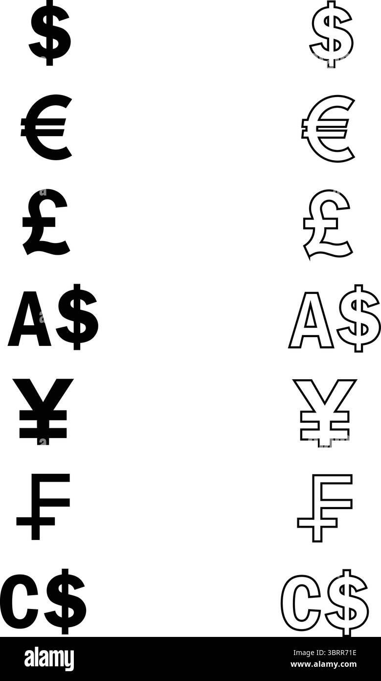 Icônes argent définies Illustration de Vecteur