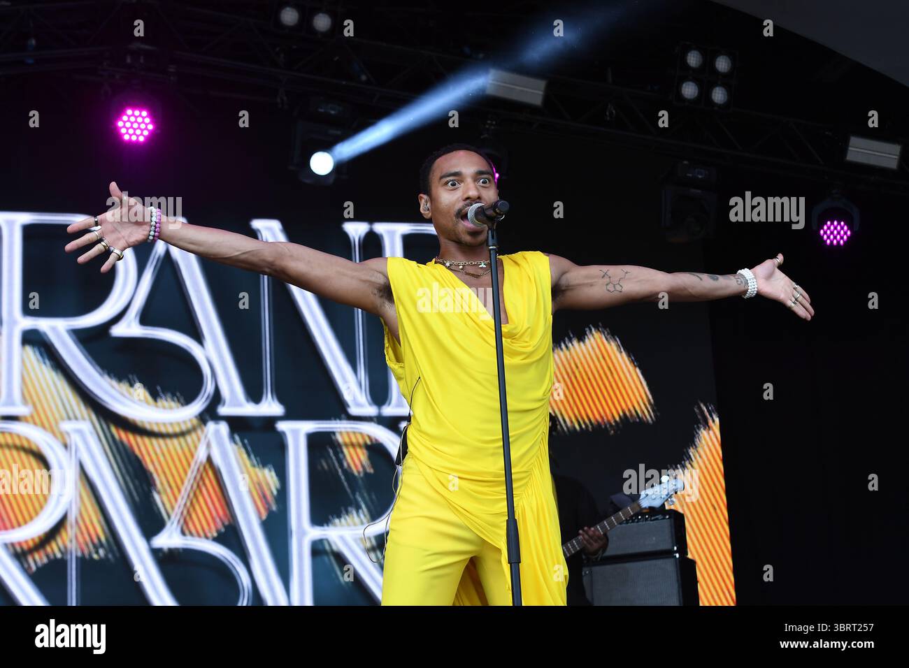 ROYAUME-UNI. 12 juillet 2025. LONDRES, ANGLETERRE - 12 JUILLET : Durand Bernarr se produit au British Summertime, Hyde Park, le 12 juillet 2025 à Londres, Angleterre.Cap/Mar © Mar/Capital Pictures Credit : Capital Pictures/Alamy Live News Banque D'Images