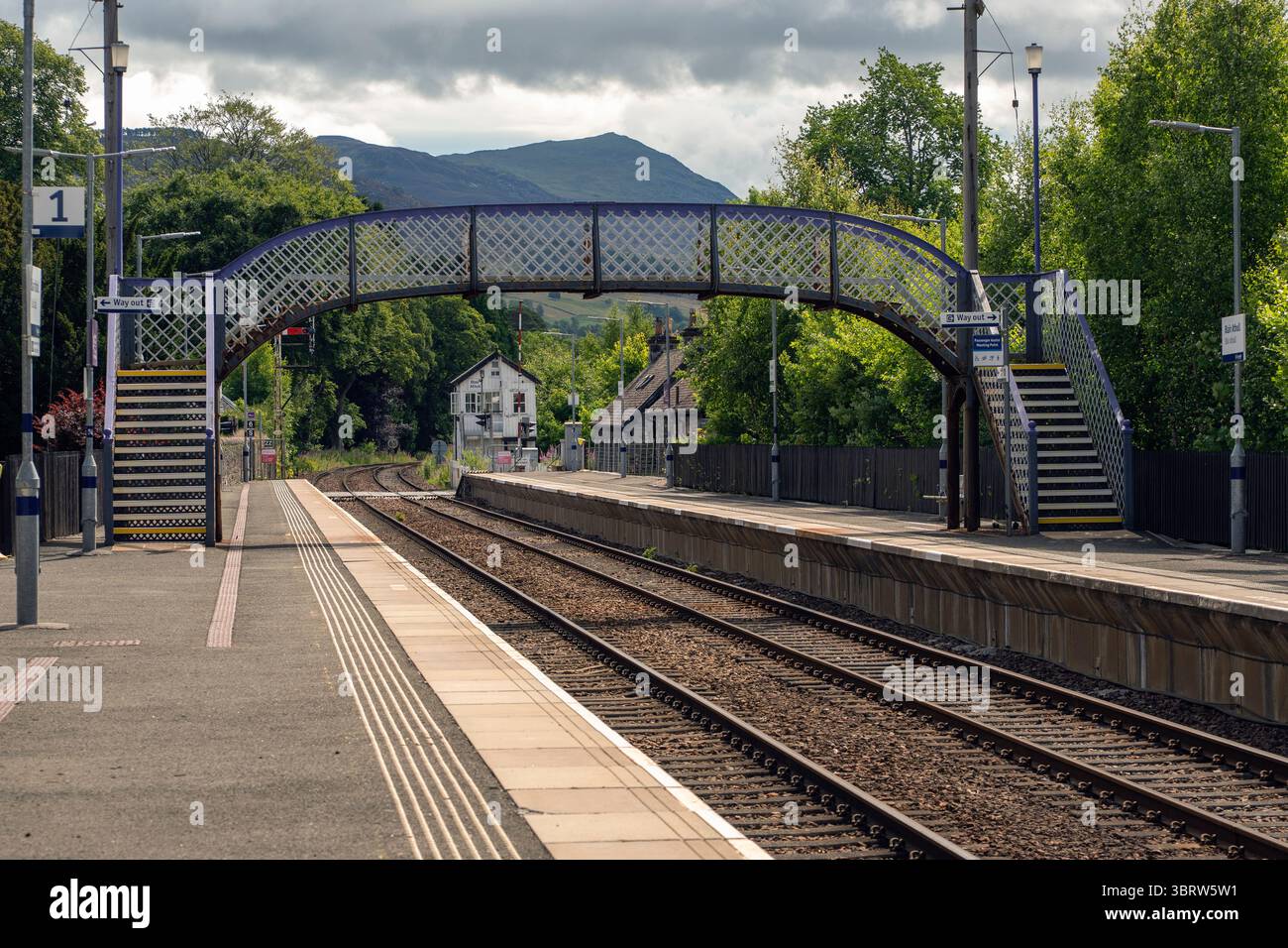 Blair Atholl Station, Perthshire, Écosse, Royaume-Uni. Banque D'Images