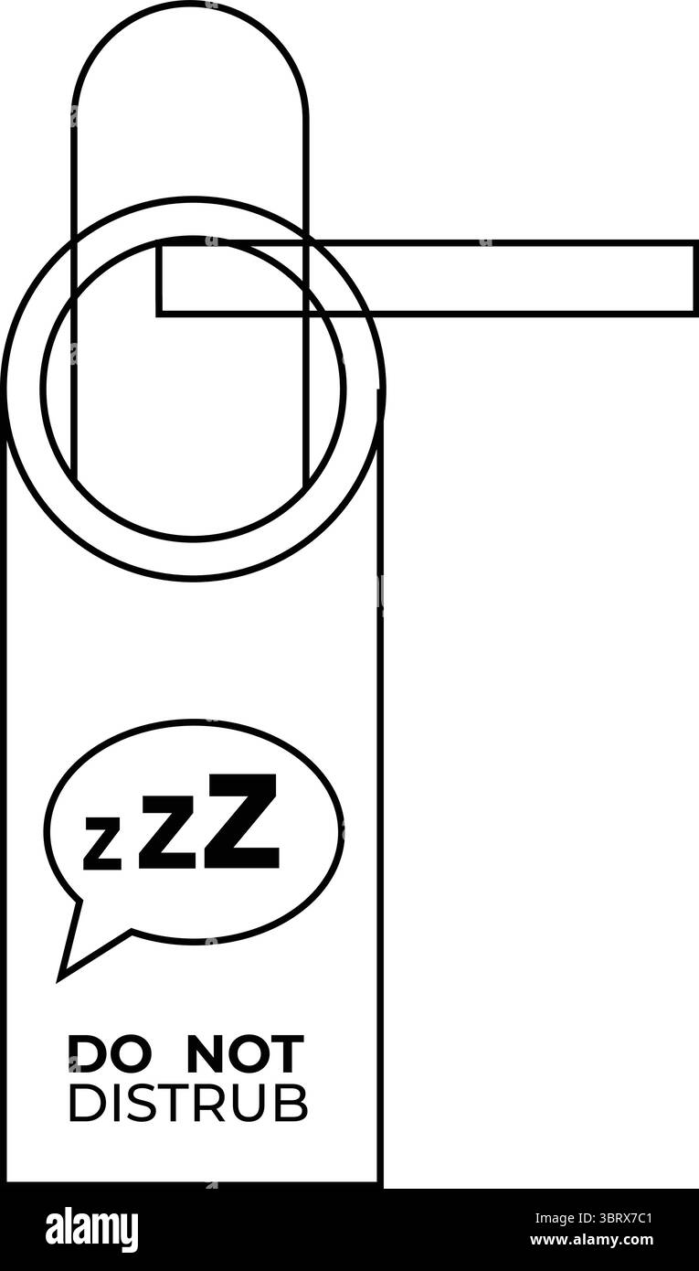 S'il vous plaît ne pas déranger – temps calme en cours, votre compréhension est appréciée Illustration de Vecteur