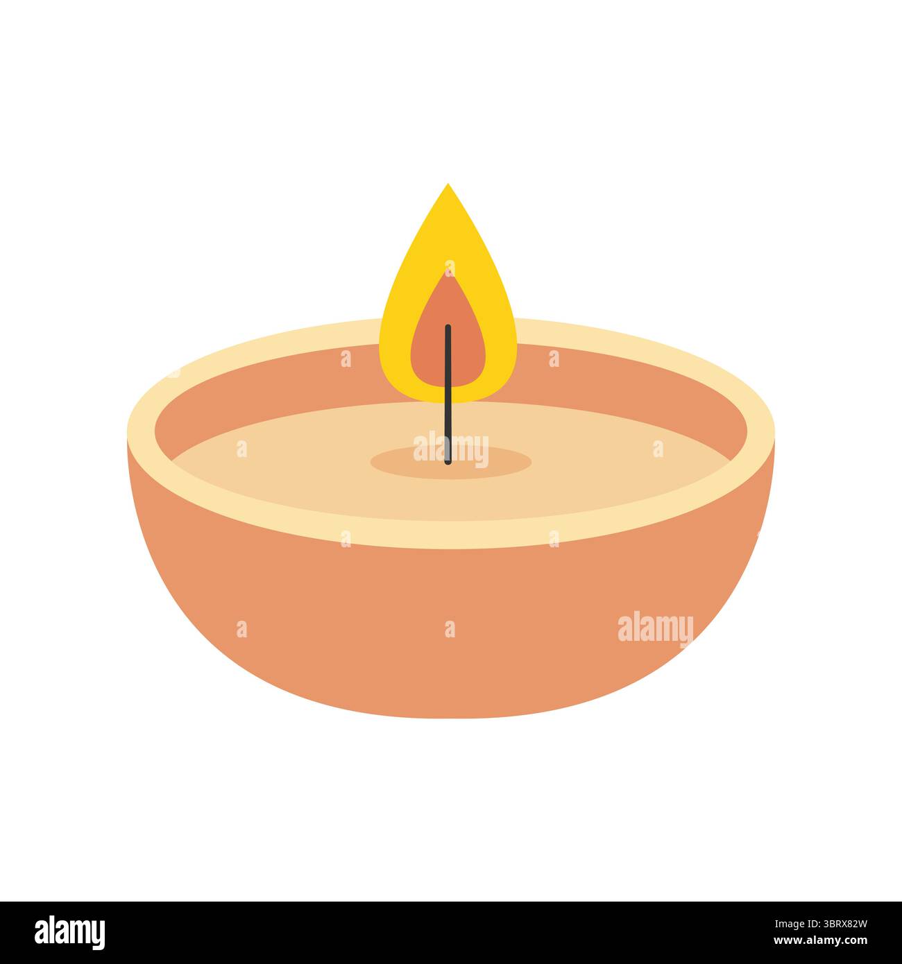 Bougies de cire. Aromathérapie. Décoration. Illustration vectorielle plate isolée sur un fond blanc. Illustration de Vecteur