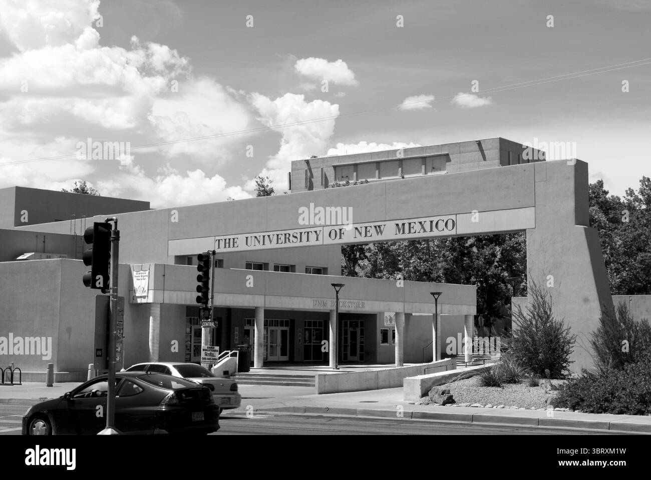 Vue sur le campus de l'Université du Nouveau-Mexique à Albuquerque, Nouveau-Mexique, États-Unis. Banque D'Images