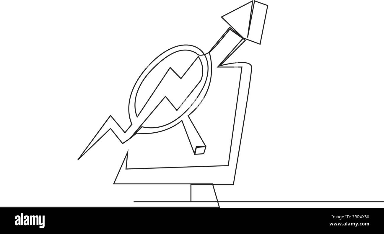 Suivi des performances de l'entreprise grâce à l'analyse des données, Une visualisation conceptuelle des tendances du marché et des indicateurs de croissance, illustration vectorielle Illustration de Vecteur