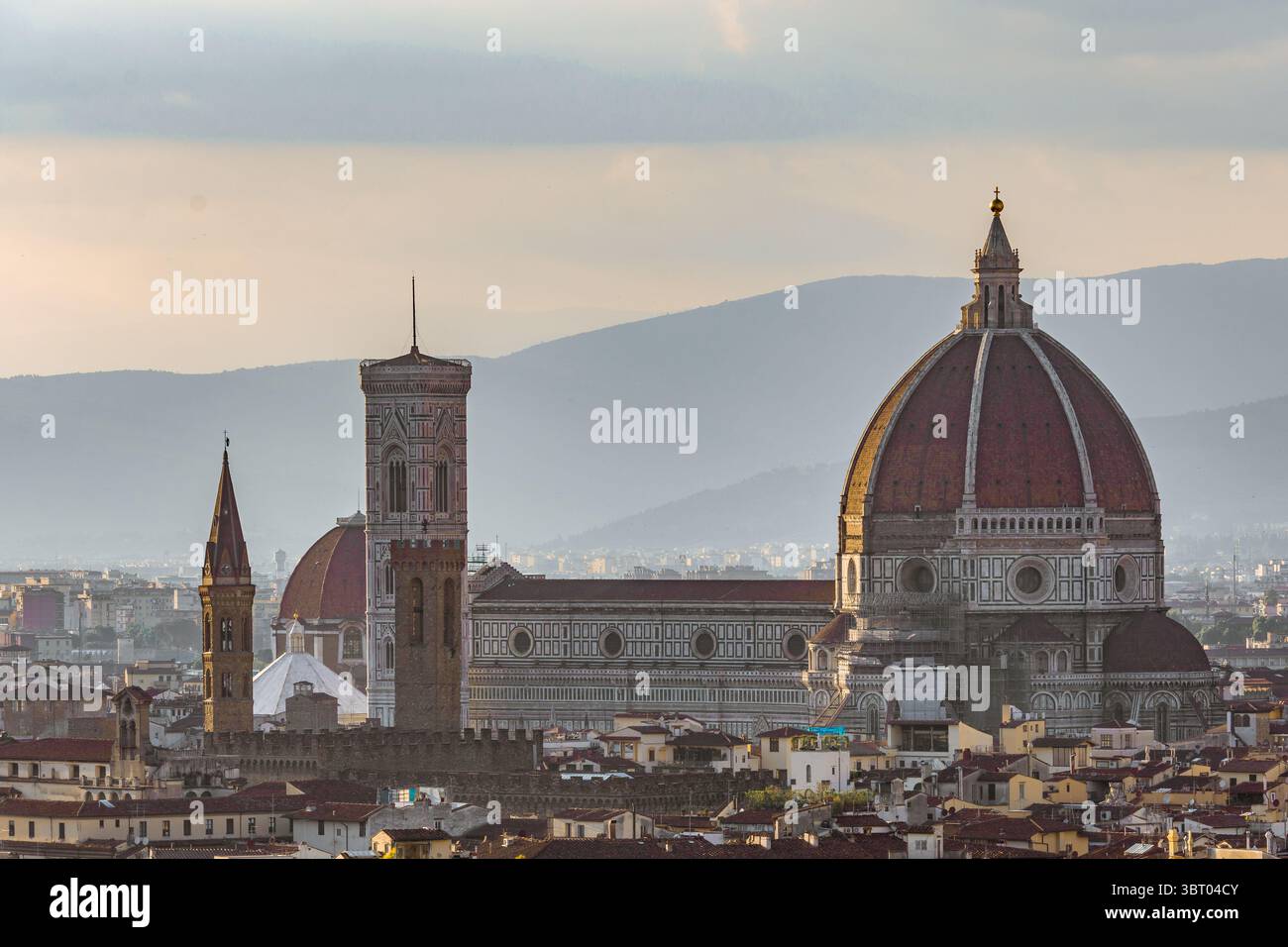 Gros plan sur le Duomo avec Evening Light Banque D'Images