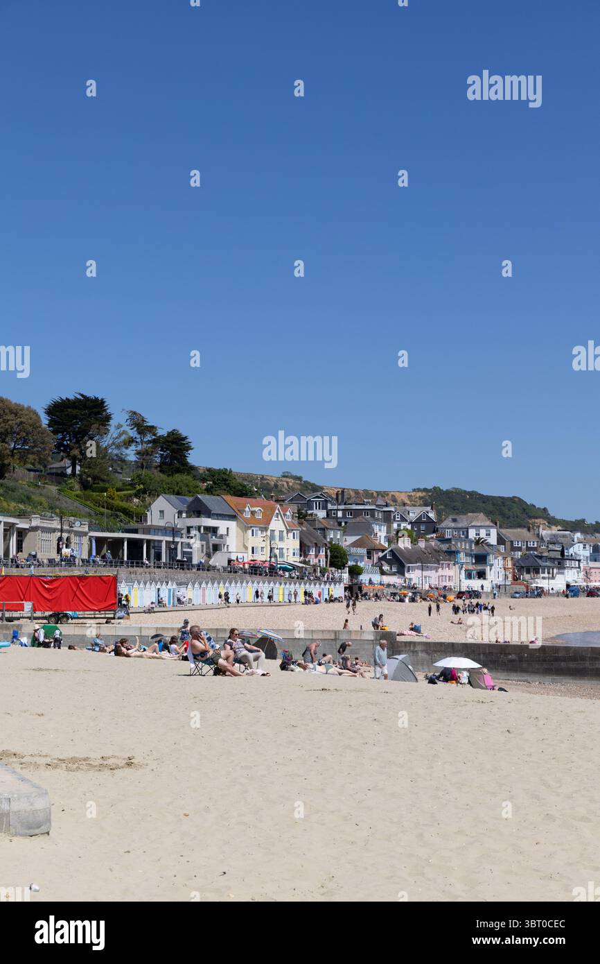 Plage de sable à Lyme Regis Banque D'Images
