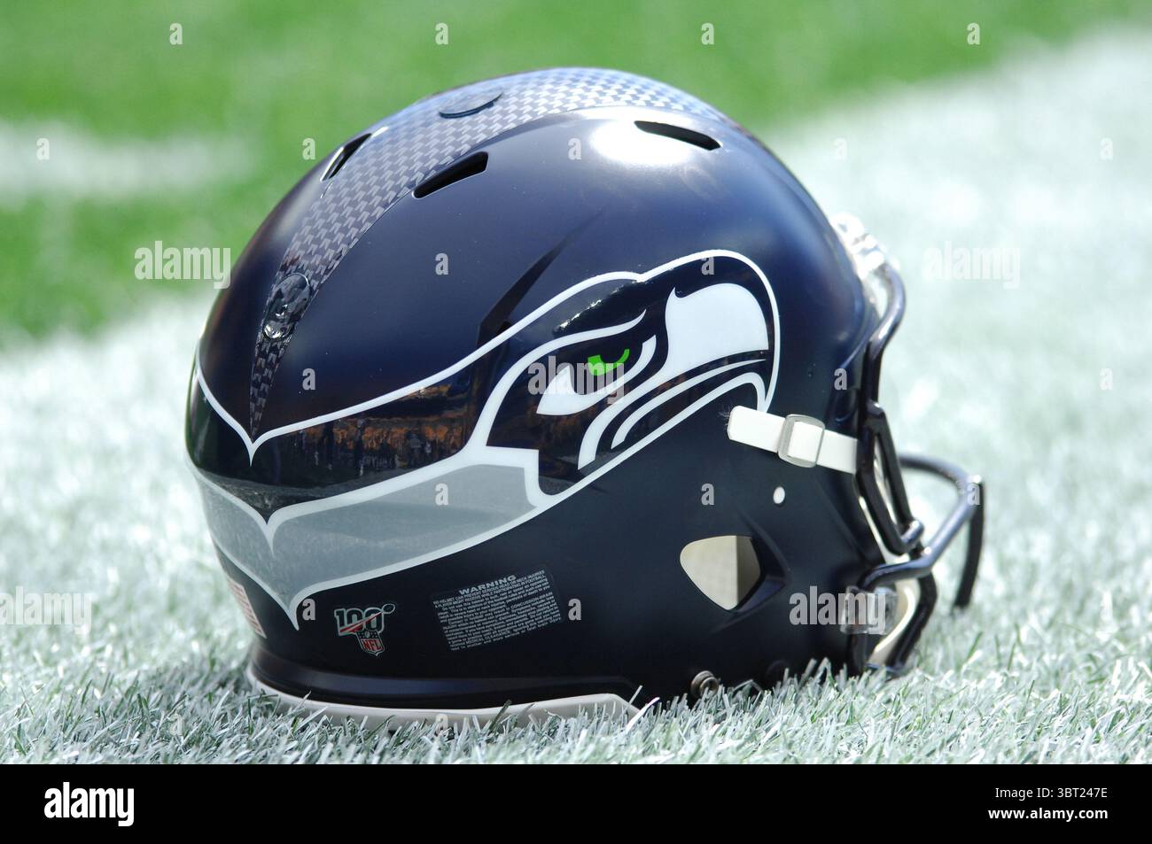 15 septembre 2019 : casque Seahawk lors des Steelers de Pittsburgh vs Seattle Seahawks au Heinz Field à Pittsburgh, PA. Jason Pohuski/CSM(image de crédit : &copy ; Jason Pohuski/CSM via ZUMA Wire) Banque D'Images