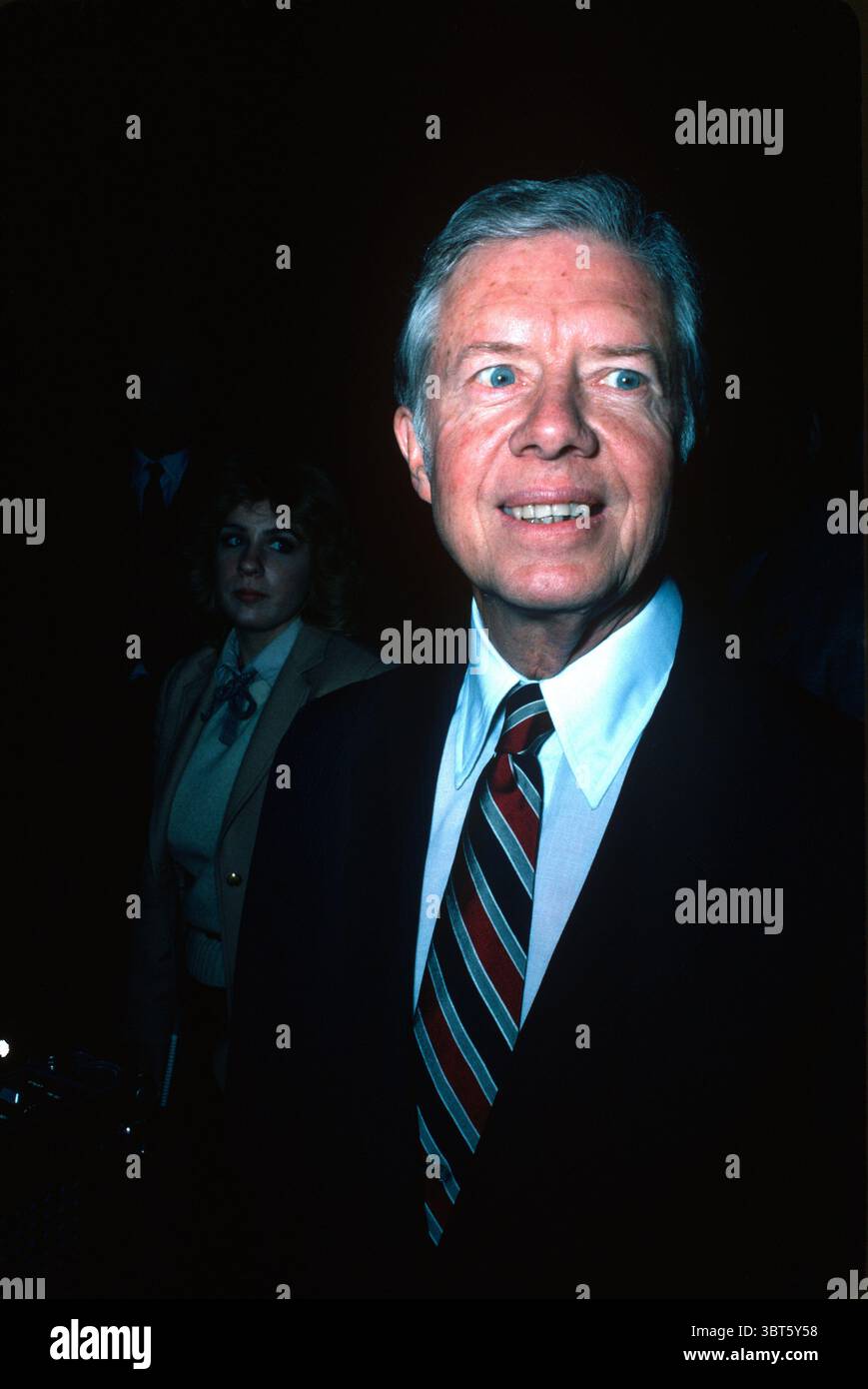 15 juin 1976, des Moines, Iowa, USA : candidat à la présidence JIMMY CARTER à la veille de sa victoire primaire en Iowa. James Earl 'Jimmy' carter, Jr. (né le 1er octobre 1924), était le 39e président des États-Unis de 1977 à 1981. (Crédit image : © Ken Hawkins/ZUMApress.com) Banque D'Images