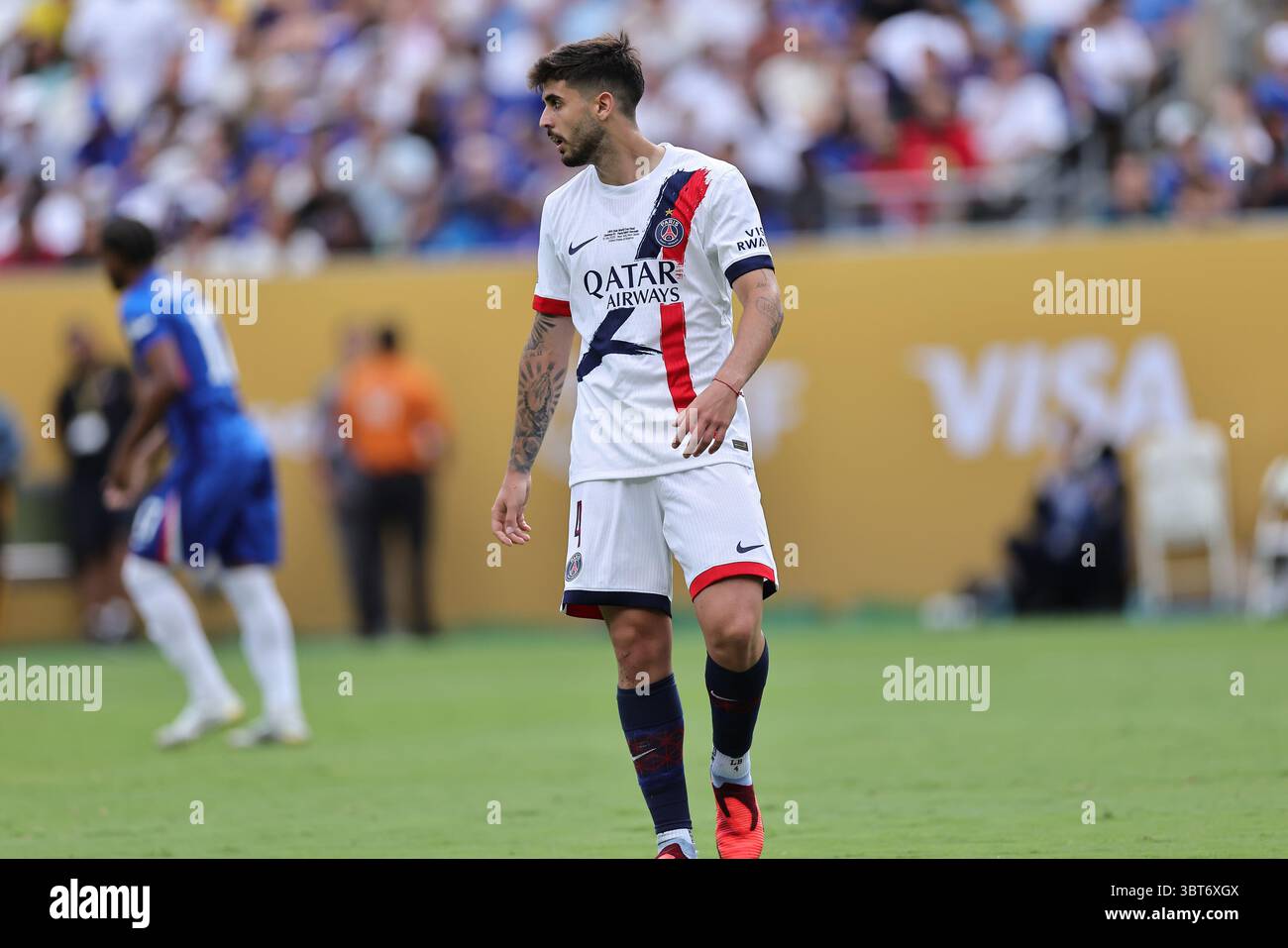 13 juillet 2025 : MetLife Stadium, Rutherford, NJ, USA ; finale de la Coupe du monde des clubs FIFA, Chelsea contre Paris Saint Germain ; Beraldo du PSG Banque D'Images