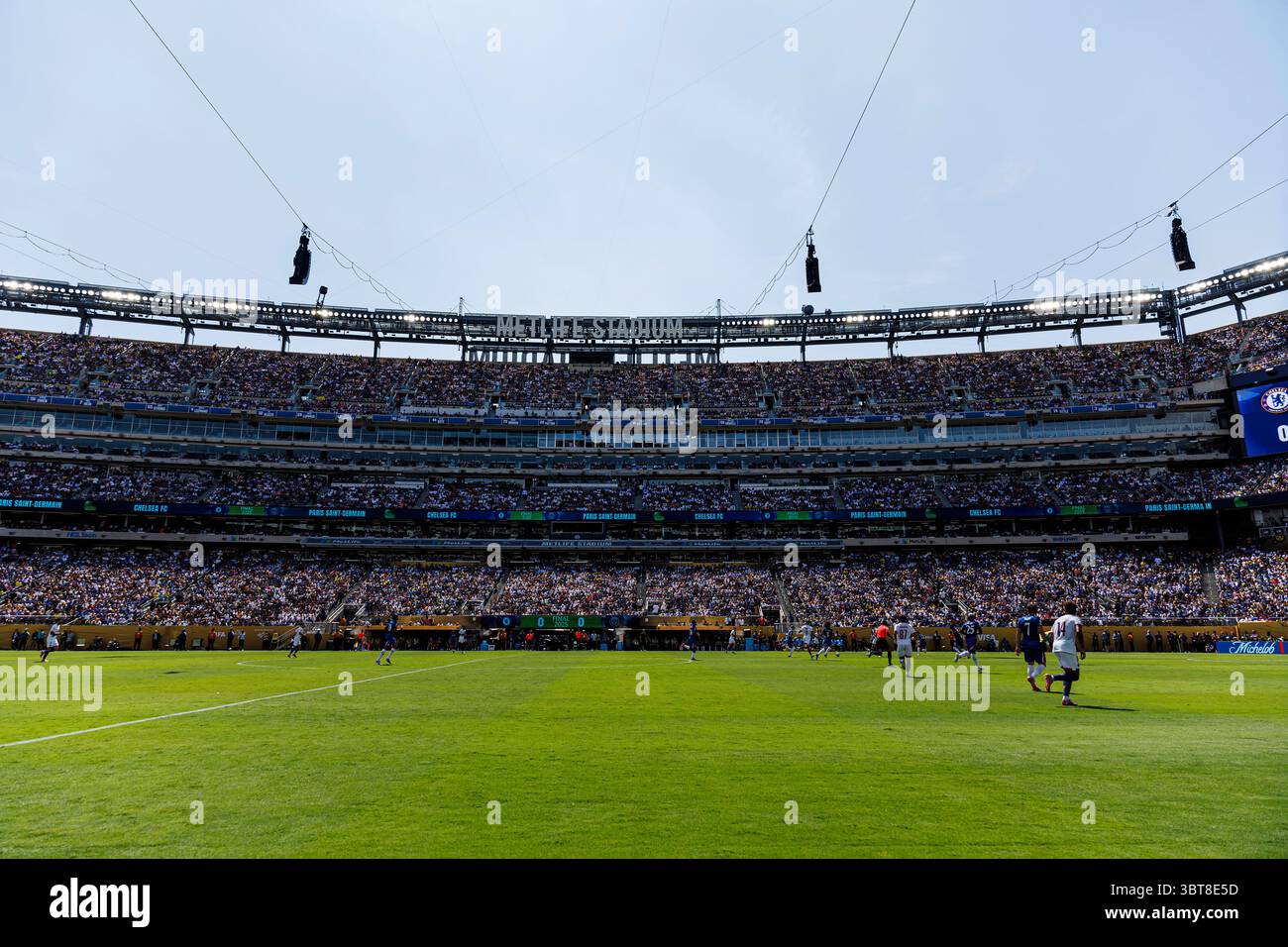 New Jersey - 13 juillet : vue générale du stade MetLife lors de la finale de la Coupe du monde des clubs FIFA 2025 entre Chelsea FC et le Paris Saint-Germain A. Banque D'Images New Jersey - 13 juillet : vue générale du stade MetLife lors de la finale de la Coupe du monde des clubs FIFA 2025 entre Chelsea FC et le Paris Saint-Germain A. Banque D'Images