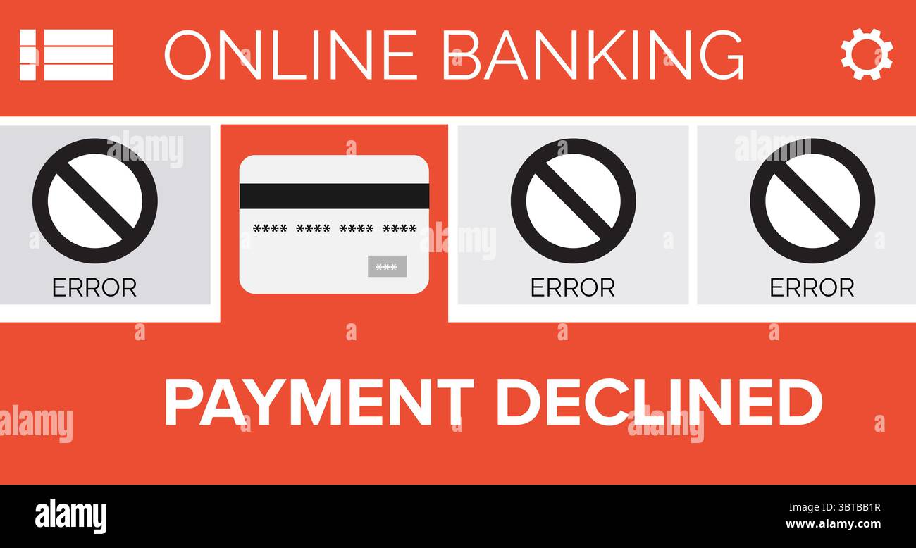 Texte bancaire en ligne sur l'écran orange Banque D'Images