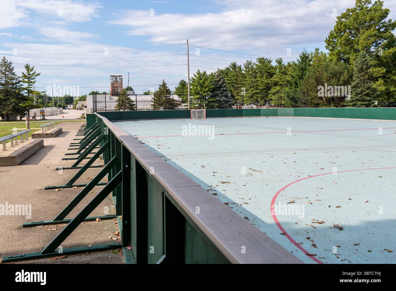 patinoire en ligne inutilisée en raison de négligence Banque D'Images