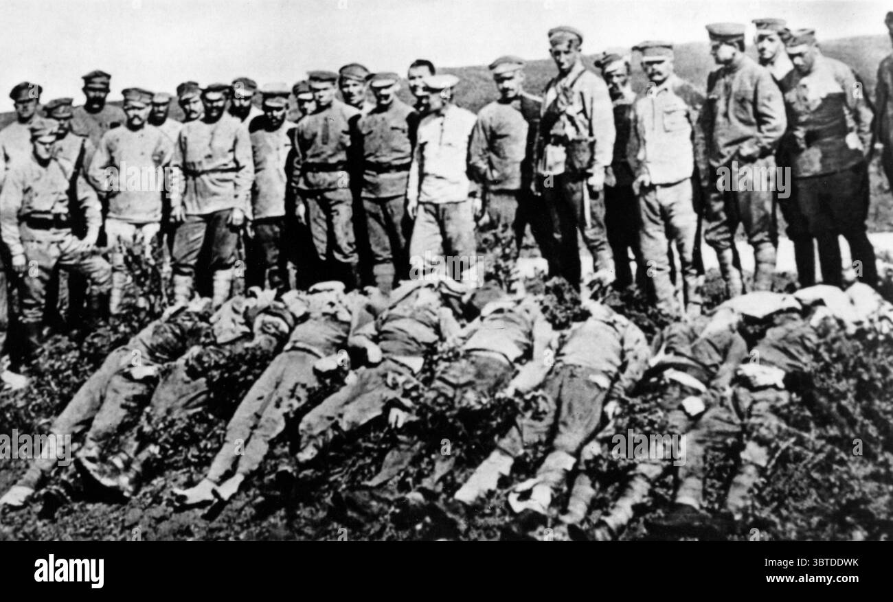 Volontaires tchécoslovaques tués lors de la guerre civile russe d'Oussuri 1917-1922 Banque D'Images