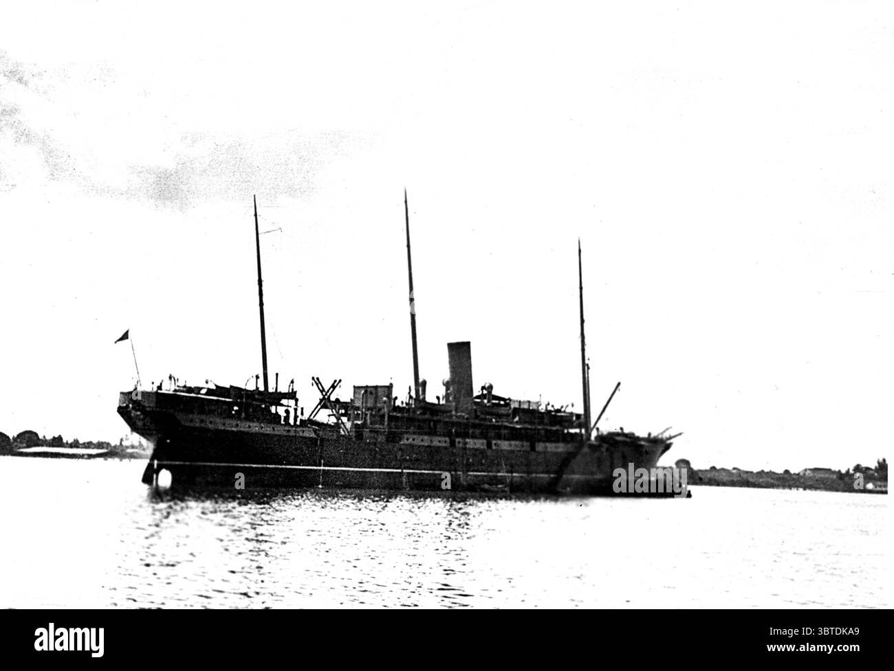 Campagne allemande d'Afrique de l'est . ' Salamis ' , navire de troupes sur la côte est . 1916 - 1918 Banque D'Images