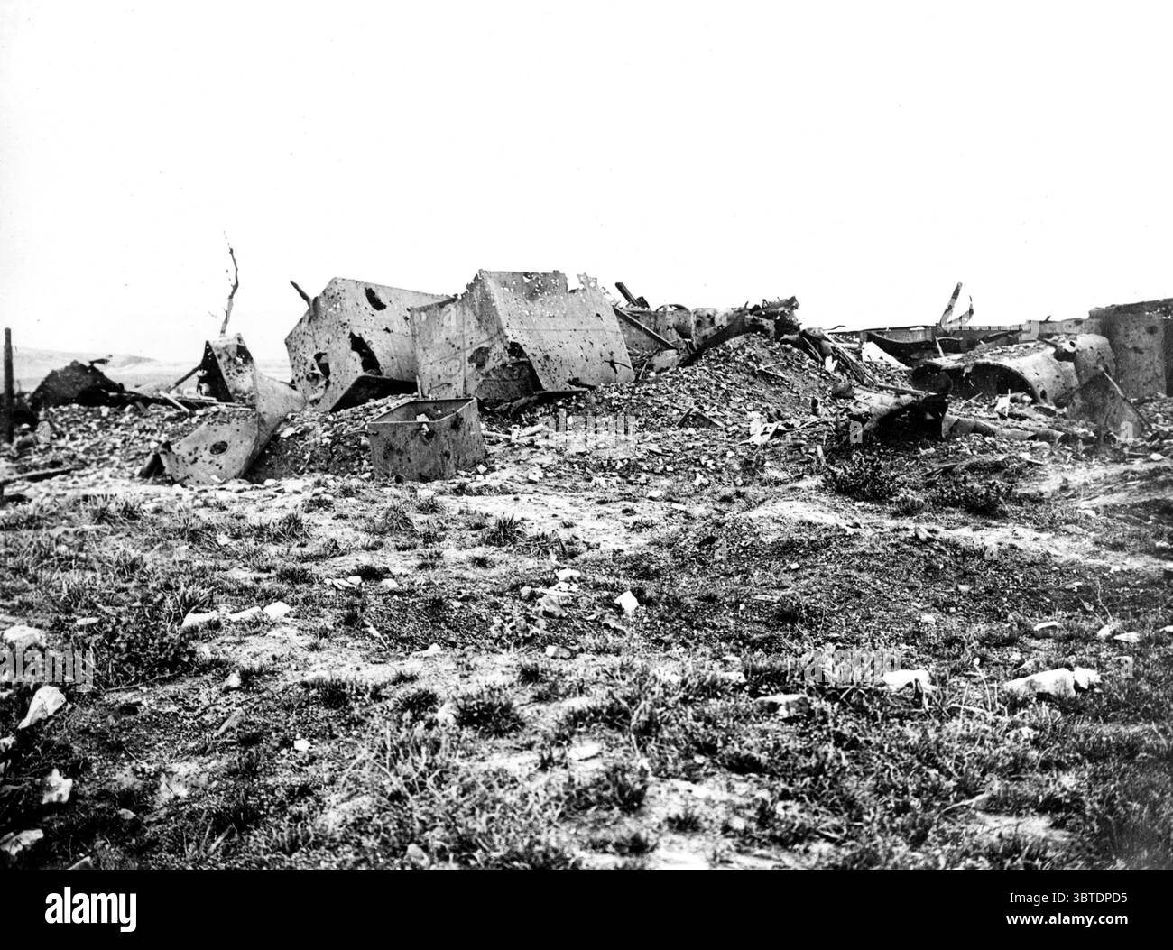 La raffinerie de sucre , à ½ mile à l'ouest de Souchez , en juillet 1915 , où des luttes désespérées au corps à corps ont eu lieu pendant la lutte prolongée et amère de mai à juin . 1915 Banque D'Images