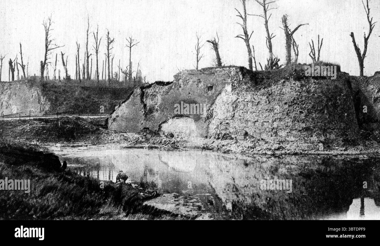 Ypres . La porte de Menin et les forts. Banque D'Images