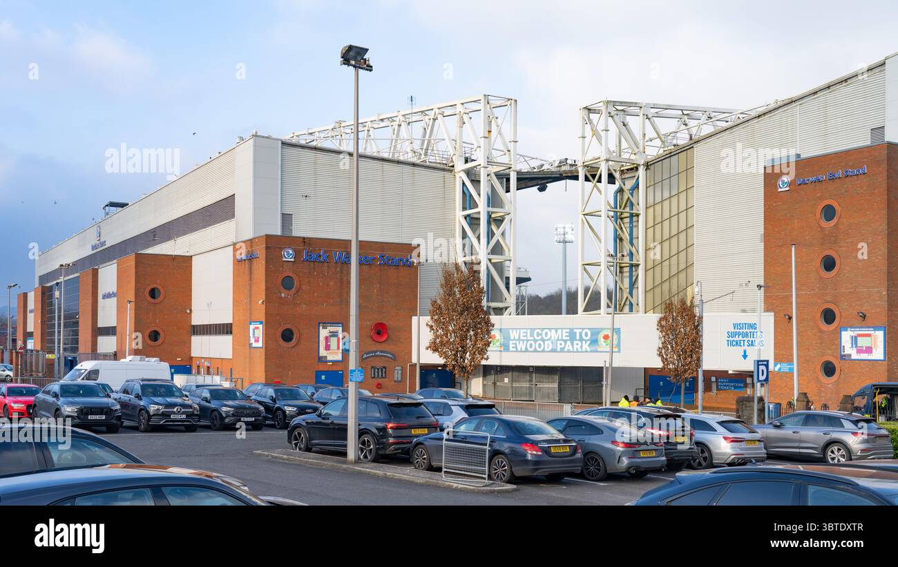 Ewood Park, Blackburn, Lancashire, le domicile du Blackburn Rovers Football Club depuis 1890. Photographié ici en mars 2024. Banque D'Images