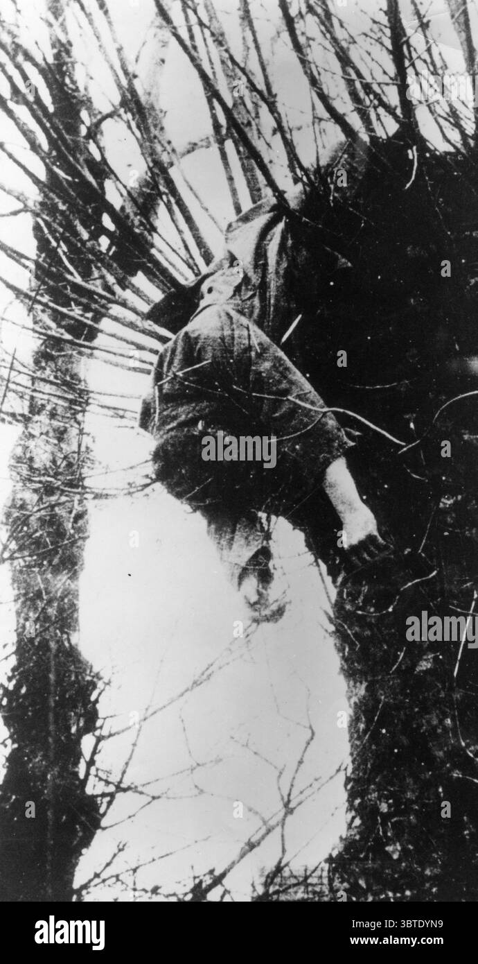 Tireur d'élite allemand mort , Front occidental . Banque D'Images