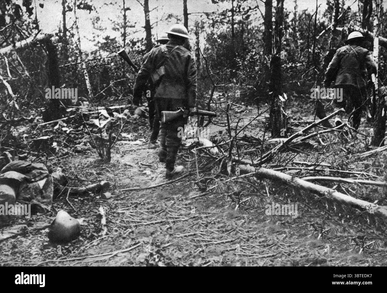 L'infanterie britannique se nettoie Banque D'Images