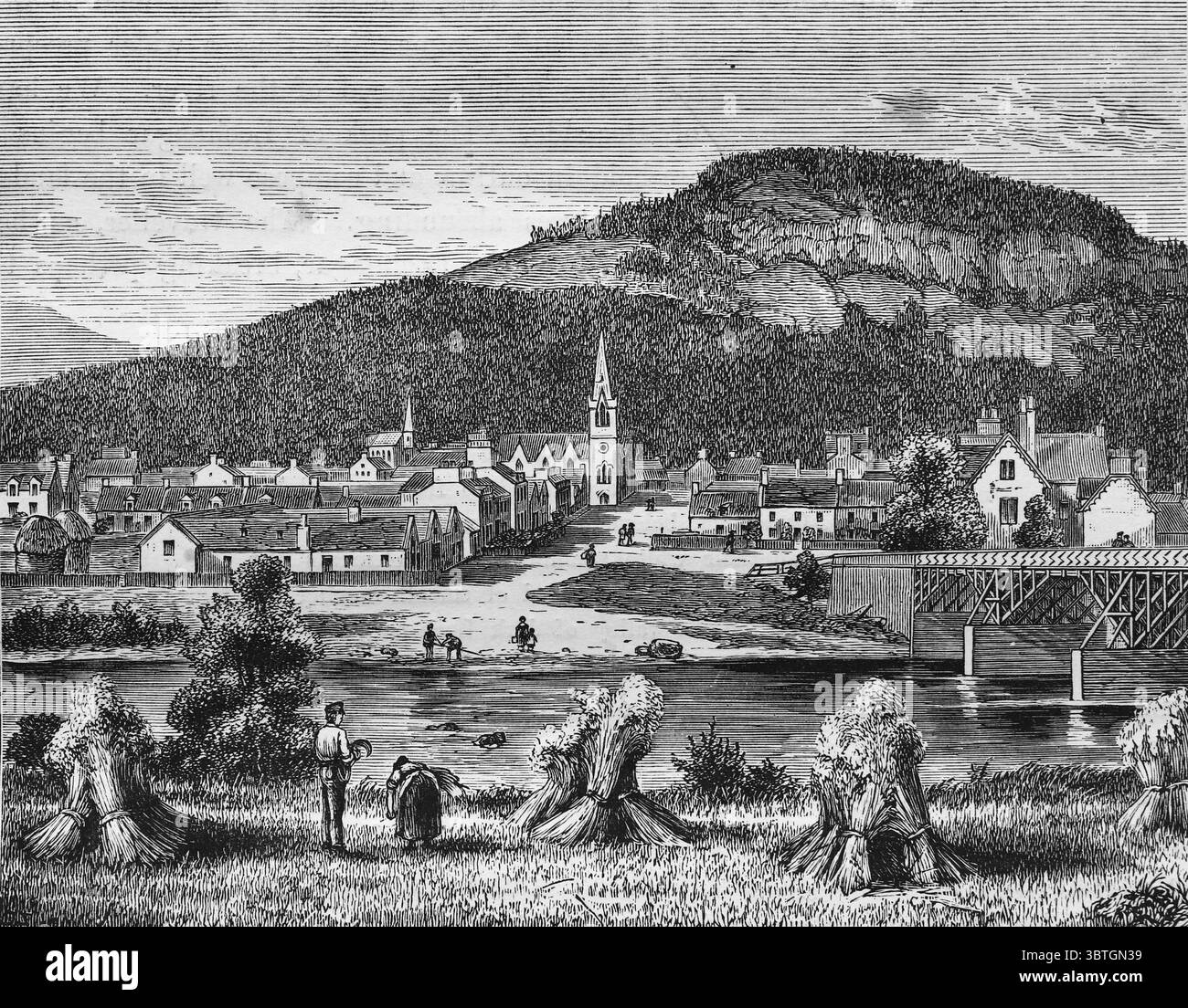 Ballater, Aberdeenshire, Écosse, au XIXe siècle. Illustration en noir et blanc de notre propre pays vol IV publié par Cassell, Petter, Galpin & Co à la fin du XIXe siècle. Banque D'Images