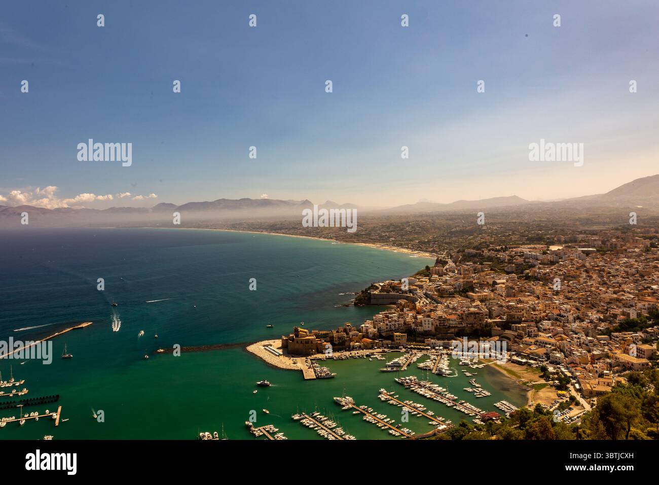 Photo panoramique de la splendide côte sicilienne Banque D'Images
